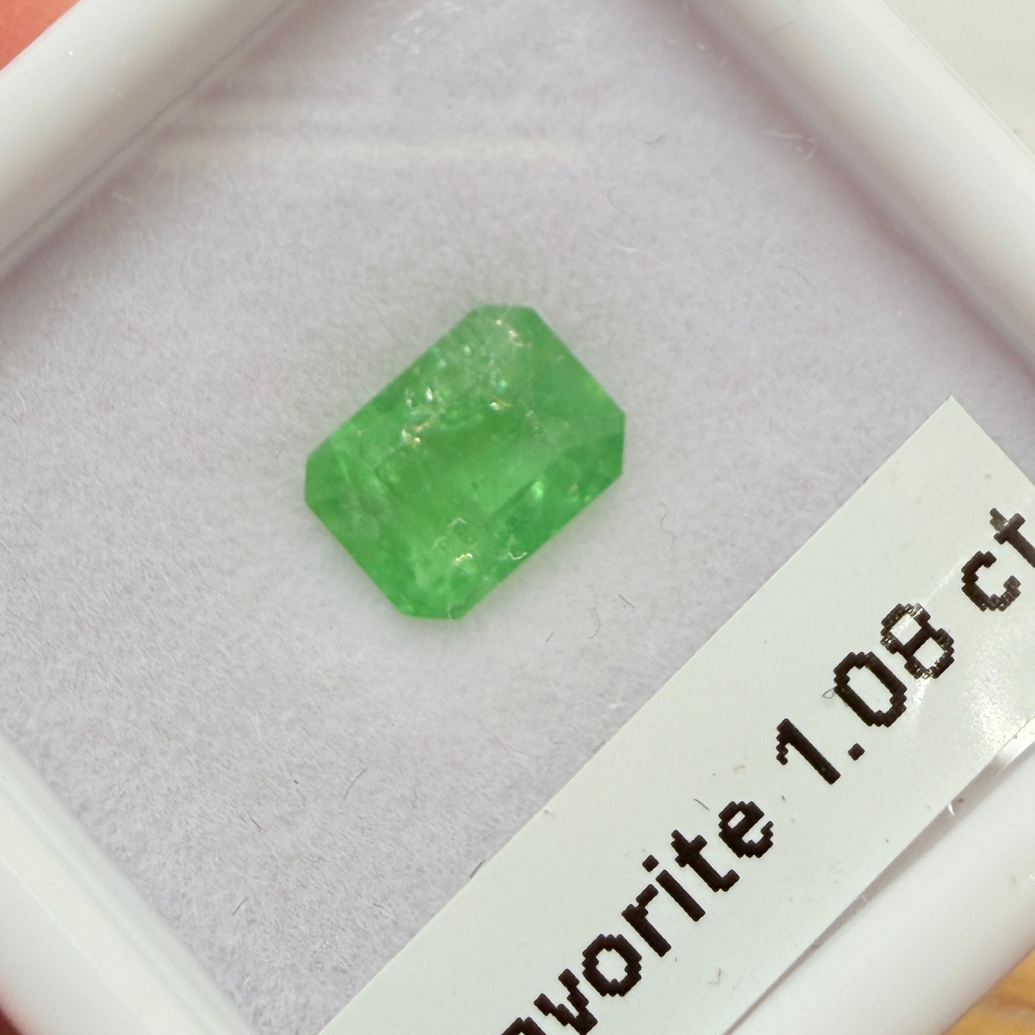 Tsavorite Garnet, 1.08ct, Kenya, Unheated Untreated, native cut.