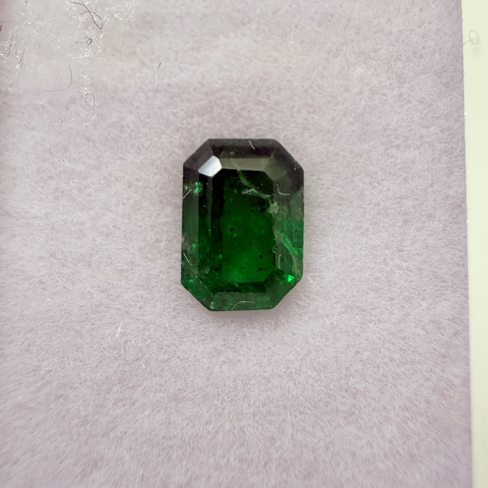 Tsavorite Garnet, 0.66ct, Kenya, Unheated Untreated, native cut.