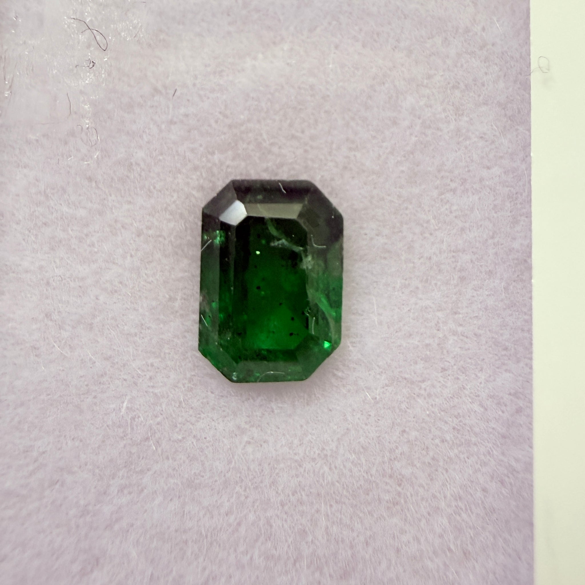 Tsavorite Garnet, 0.66ct, Kenya, Unheated Untreated, native cut.