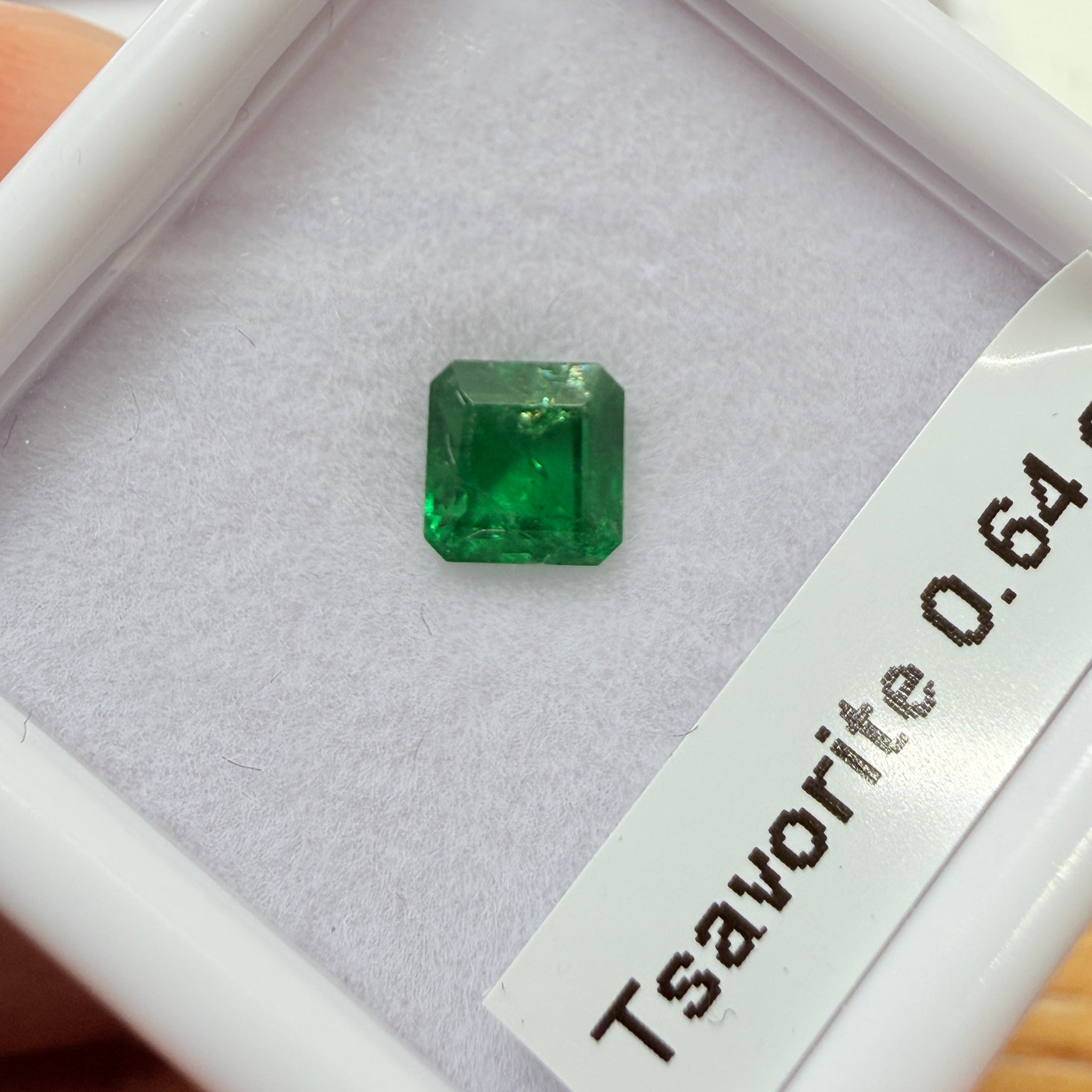 Tsavorite Garnet, 0.64ct, Kenya, Unheated Untreated, native cut.