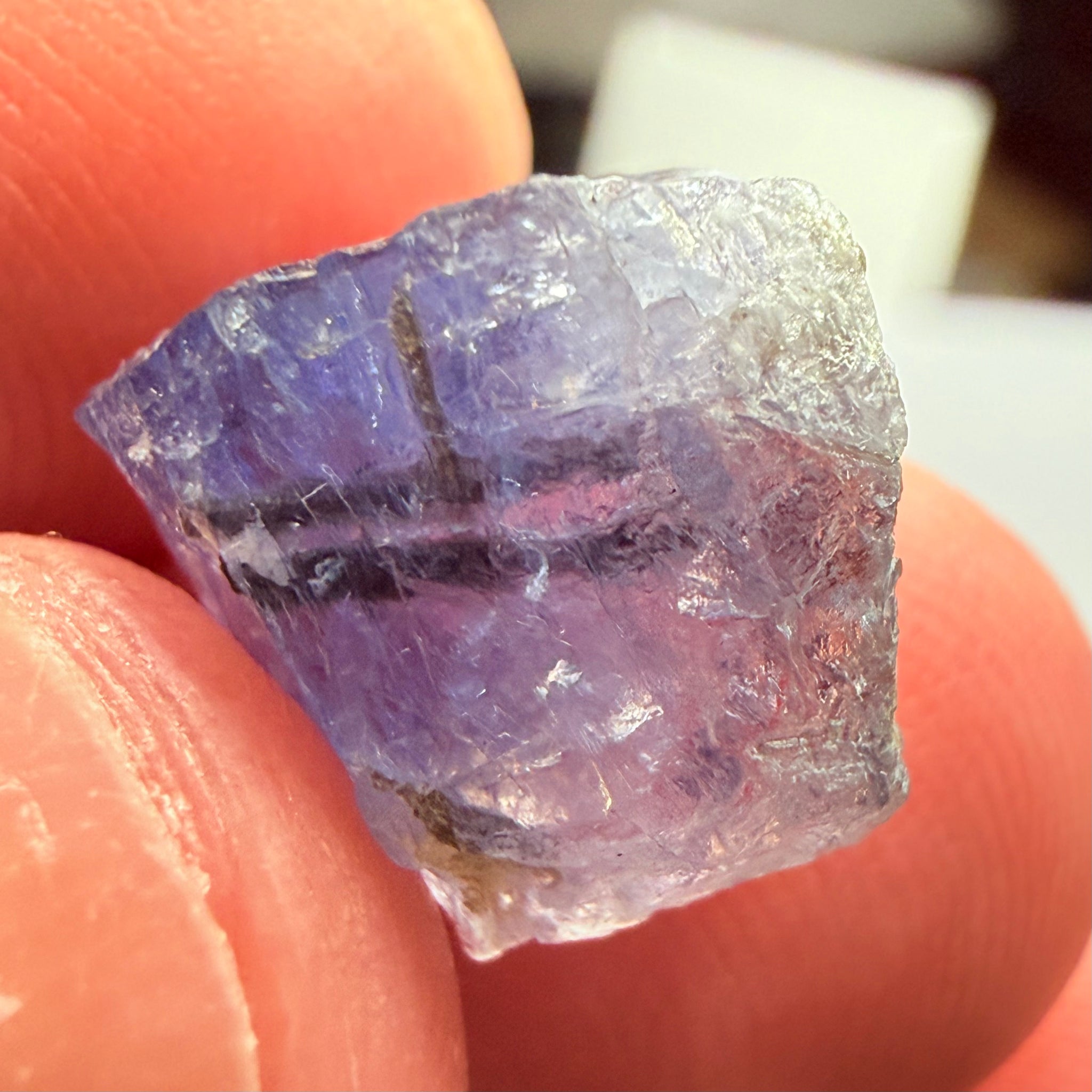 Rare, Tourmaline in Iolite! 9.89ct, Babati, Tanzania, Untreated Unheated