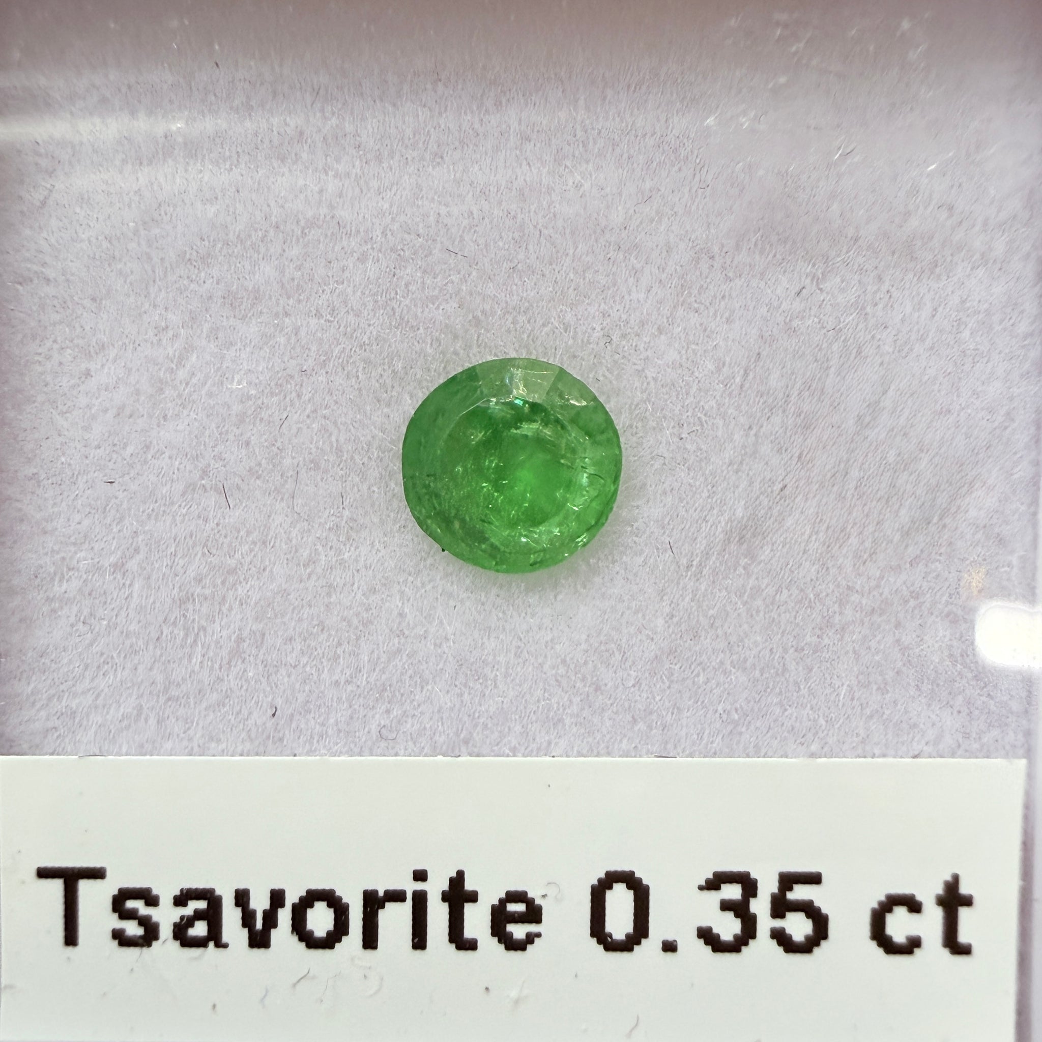 Tsavorite Garnet, 0.35ct, Kenya, Unheated Untreated, native cut.