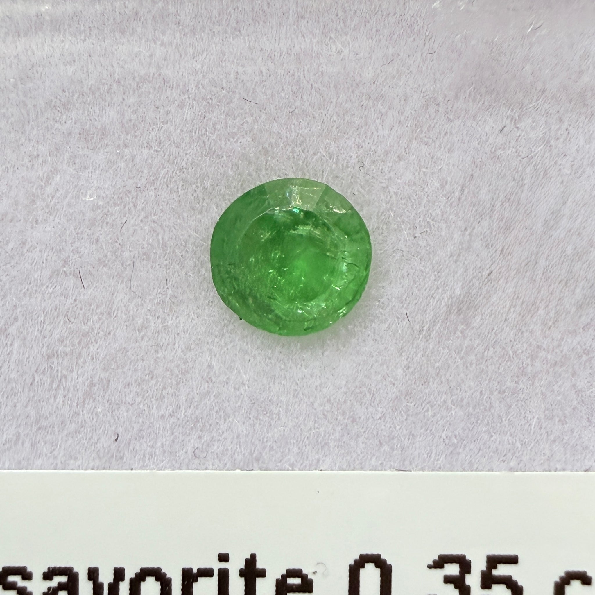 Tsavorite Garnet, 0.35ct, Kenya, Unheated Untreated, native cut.