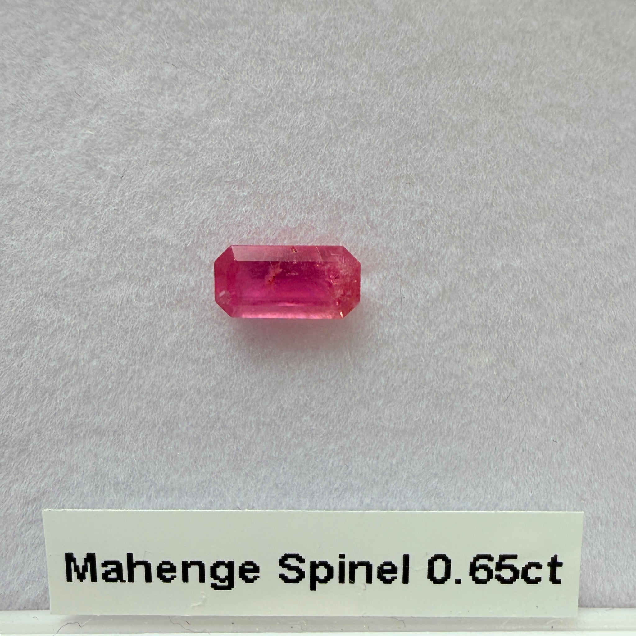 Mahenge Spinel, 0.65ct, Mahenge, Tanzania, Untreated Unheated, native cut, included, 7x3.3mm
