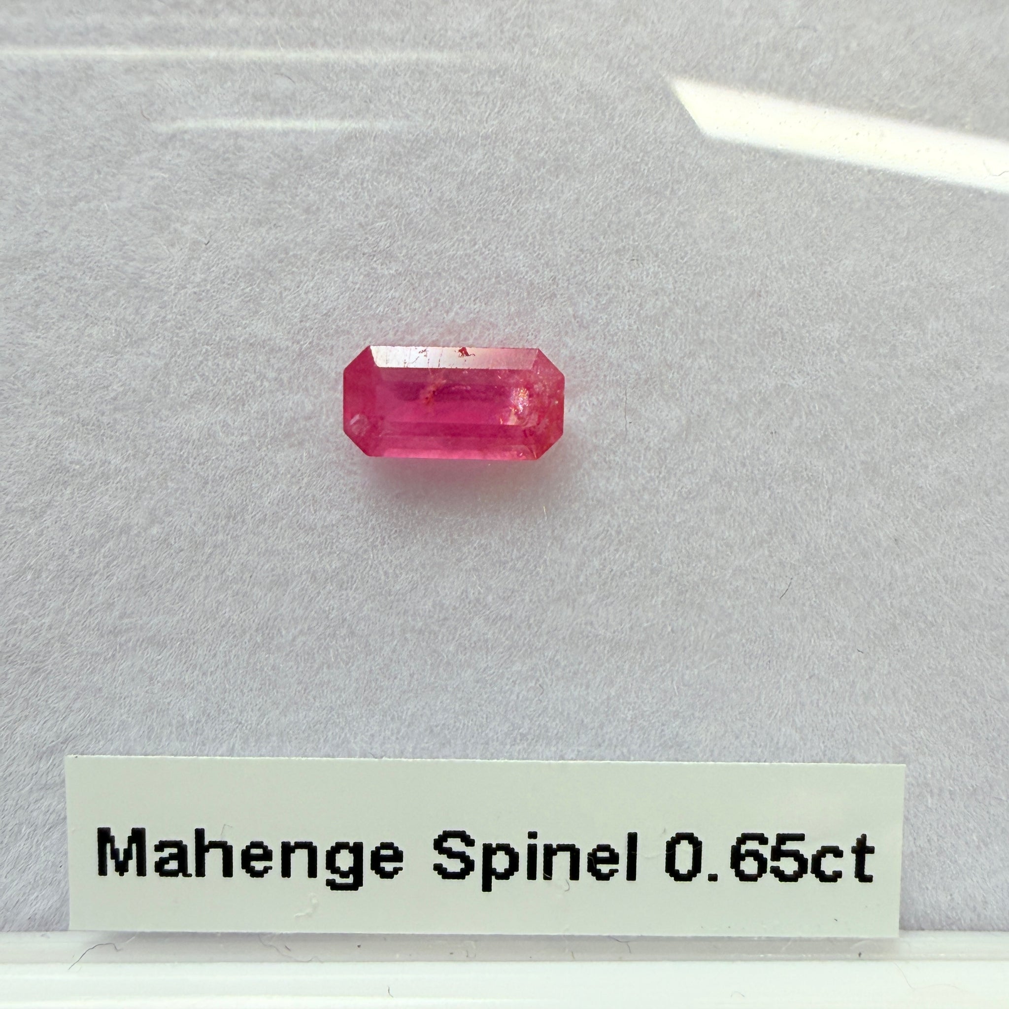 Mahenge Spinel, 0.65ct, Mahenge, Tanzania, Untreated Unheated, native cut, included, 7x3.3mm