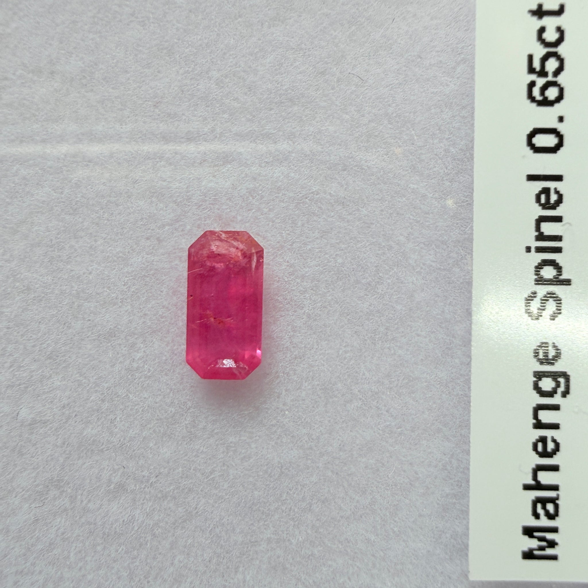 Mahenge Spinel, 0.65ct, Mahenge, Tanzania, Untreated Unheated, native cut, included, 7x3.3mm