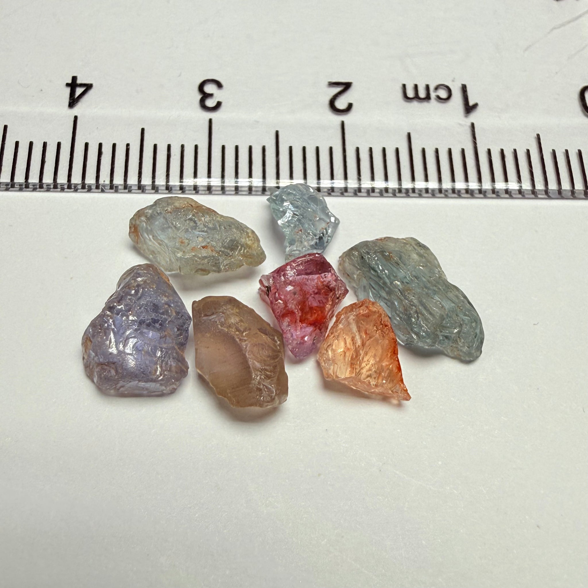 Umba Sapphire Lot, 11.88ct, Umba Valley, Tanzania, Untreated Unheated, slightly to moderately included, 0.77ct-2.38ct