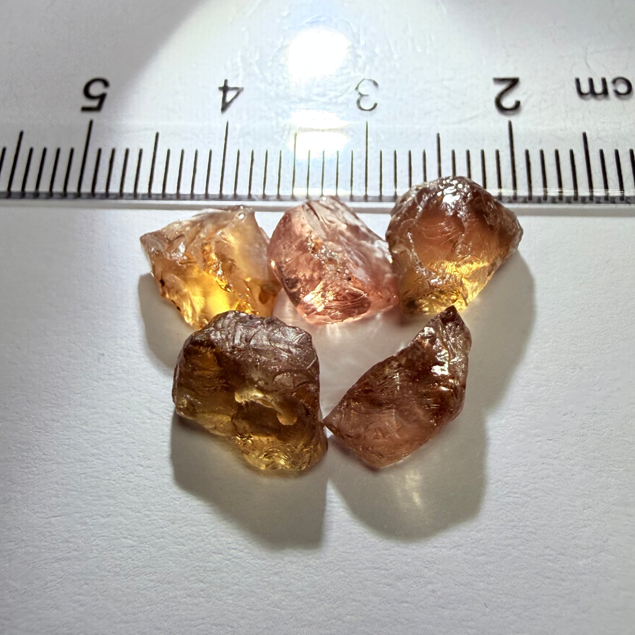 Colour Change Garnet Lot, 16.28ct, Tanzania, Untreated Unheated, 2.20ct-4.40ct, 5pcs, 3.25ct average, slightly included