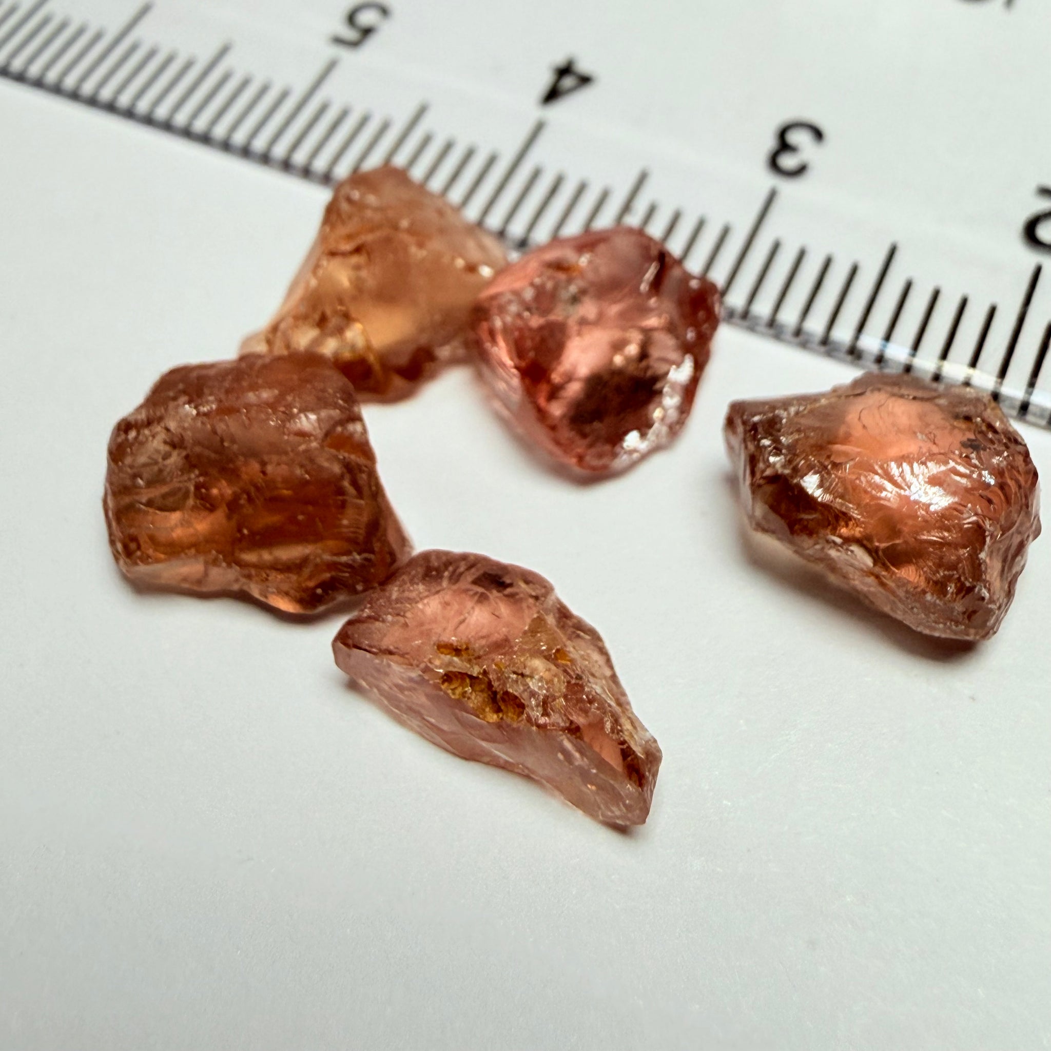 Colour Change Garnet Lot, 16.28ct, Tanzania, Untreated Unheated, 2.20ct-4.40ct, 5pcs, 3.25ct average, slightly included