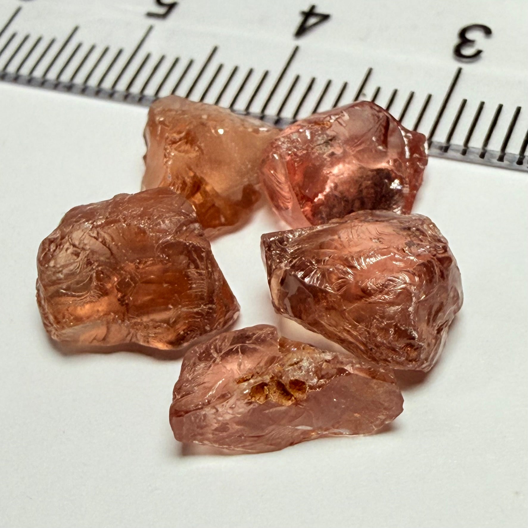 Colour Change Garnet Lot, 16.28ct, Tanzania, Untreated Unheated, 2.20ct-4.40ct, 5pcs, 3.25ct average, slightly included