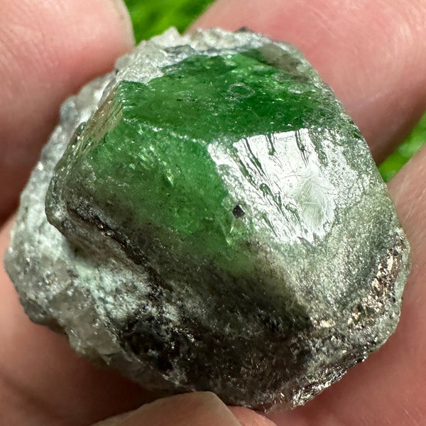 Tsavorite Garnet Crystal on Matrix, 13.90gm, Merelani, Tanzania, Untreated Unheated