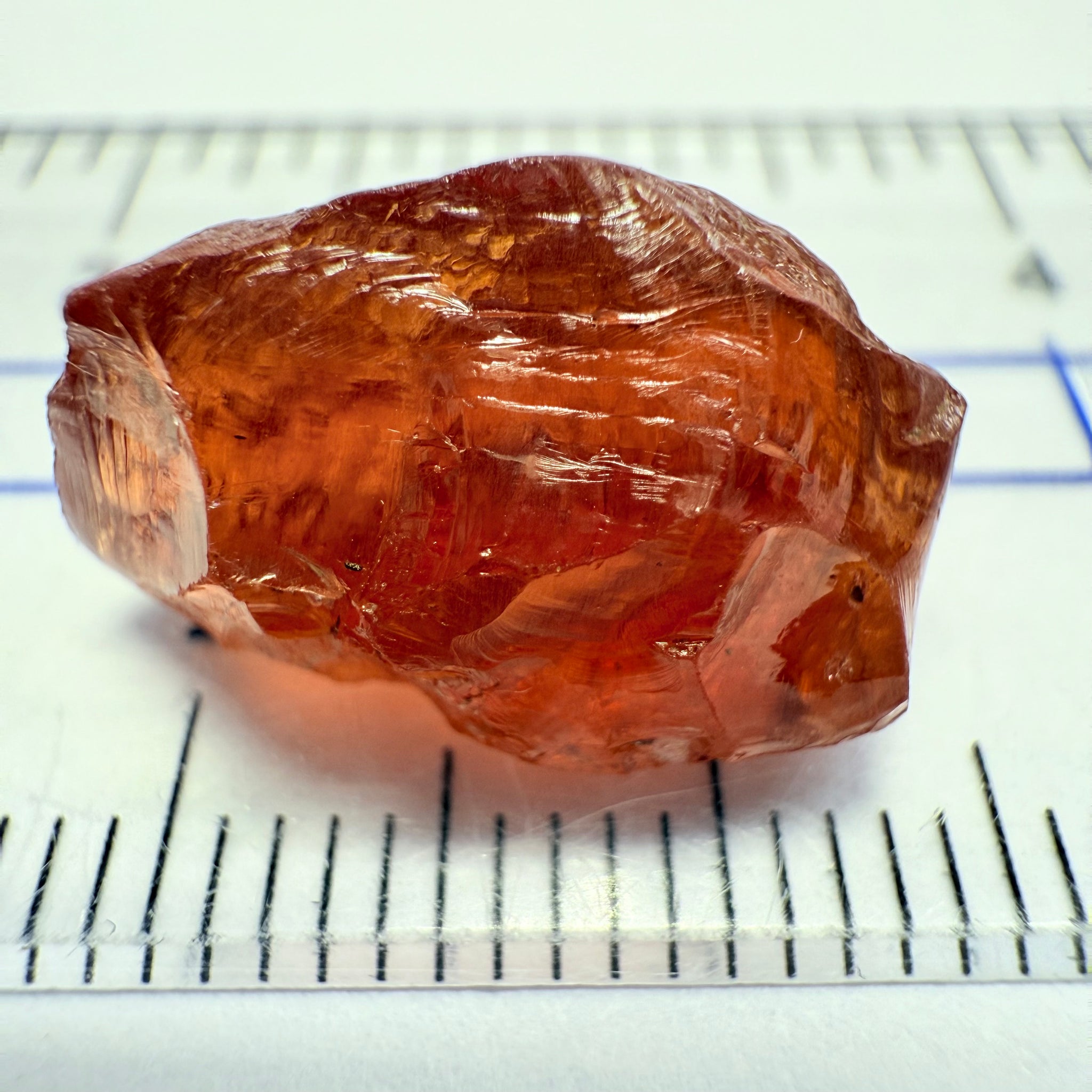 Malaya Garnet, 12.25ct, Super rare size, Tanzania, Untreated Unheated. Just faint parallel silk lines, I have backlit some photos so you can see the silk cannot be seen by the naked eye, very vivid bright colour