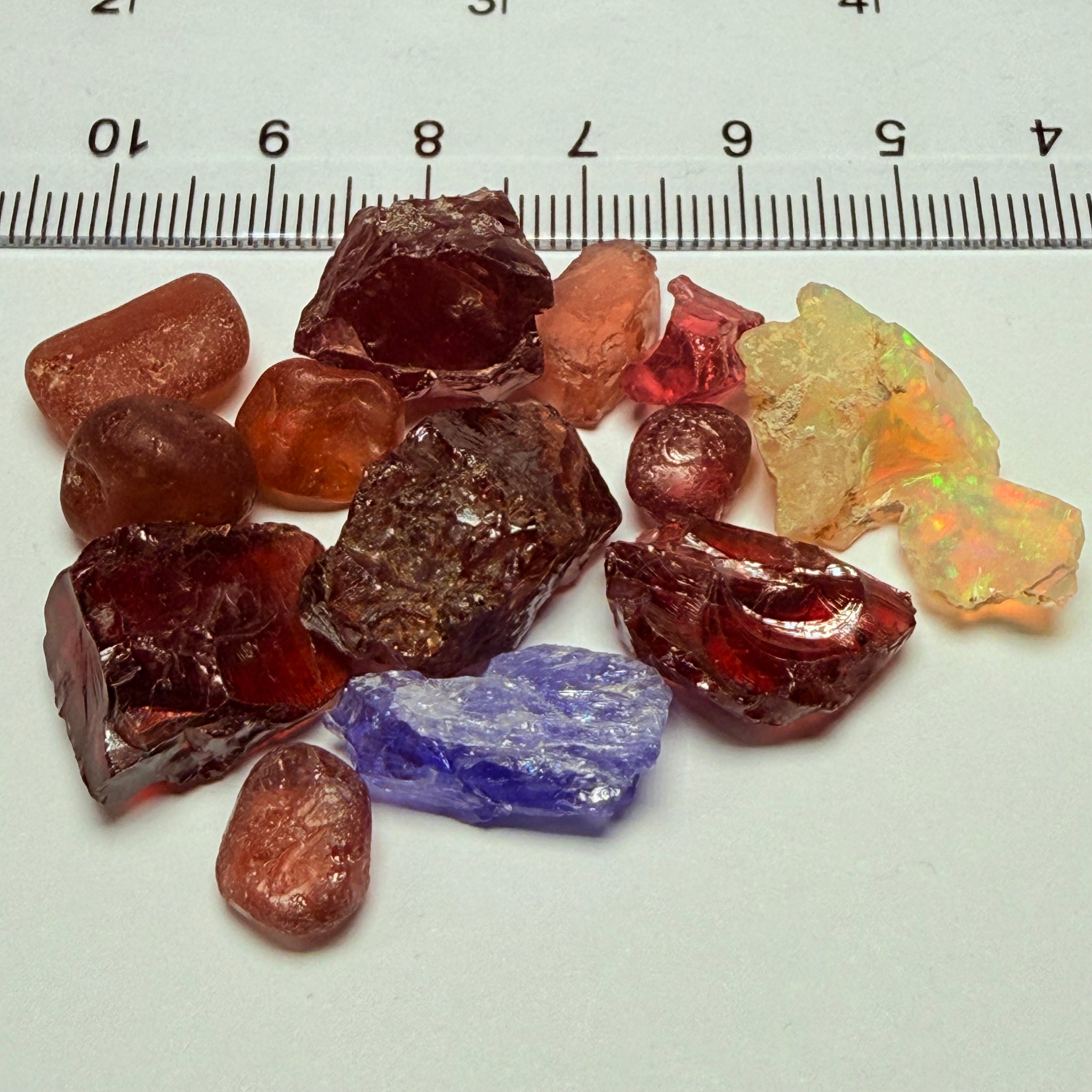 Mixed Lot, 22.00gm / 110.00ct, Tanzania, Untreated Unheated except the Tanzanite which is heated