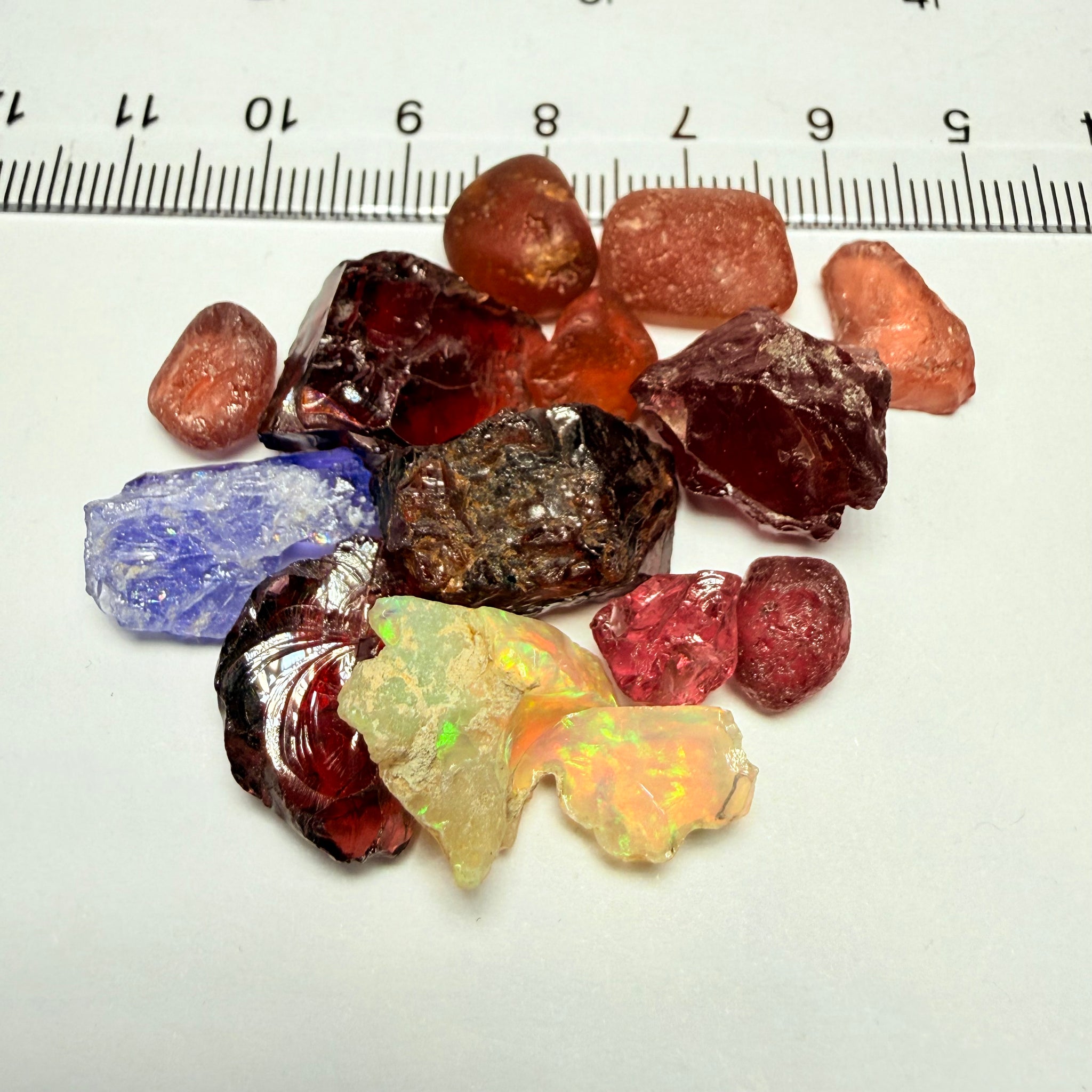 Mixed Lot, 22.00gm / 110.00ct, Tanzania, Untreated Unheated except the Tanzanite which is heated