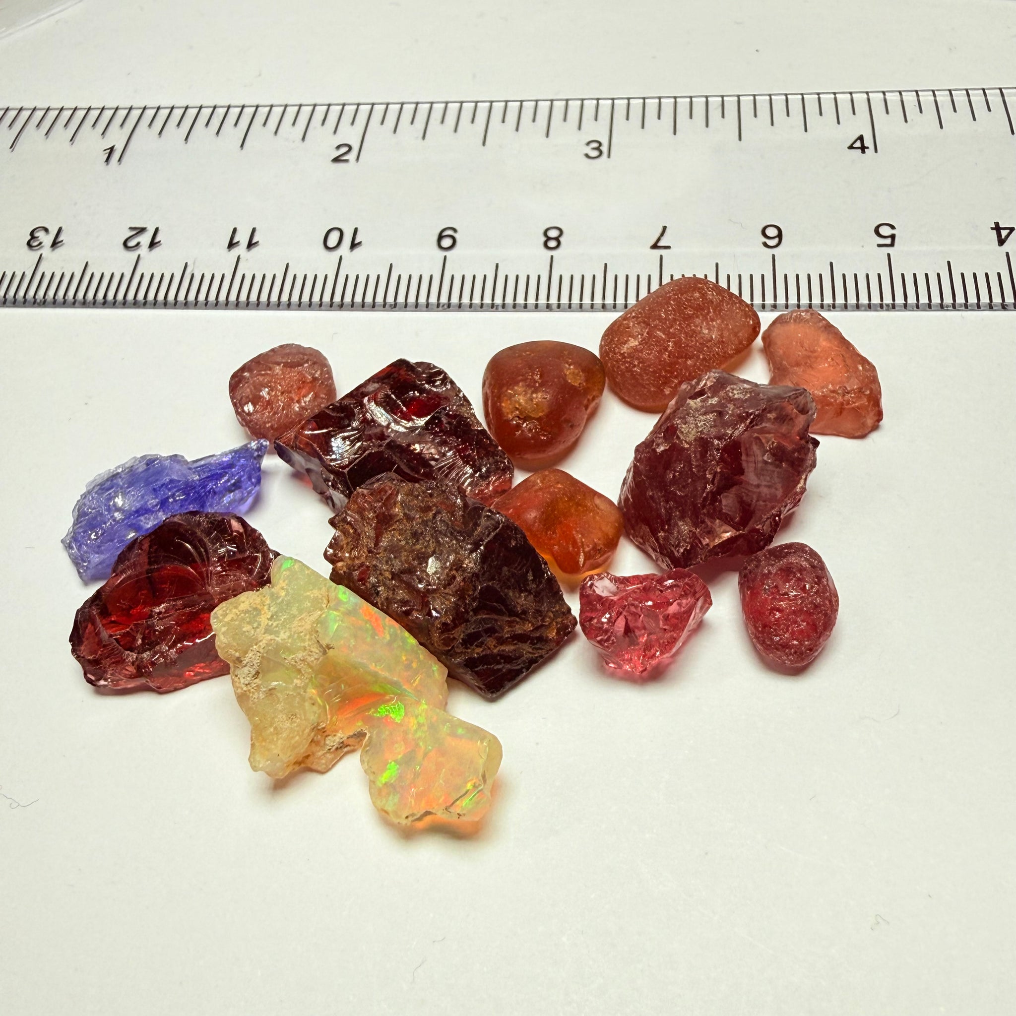 Mixed Lot, 22.00gm / 110.00ct, Tanzania, Untreated Unheated except the Tanzanite which is heated