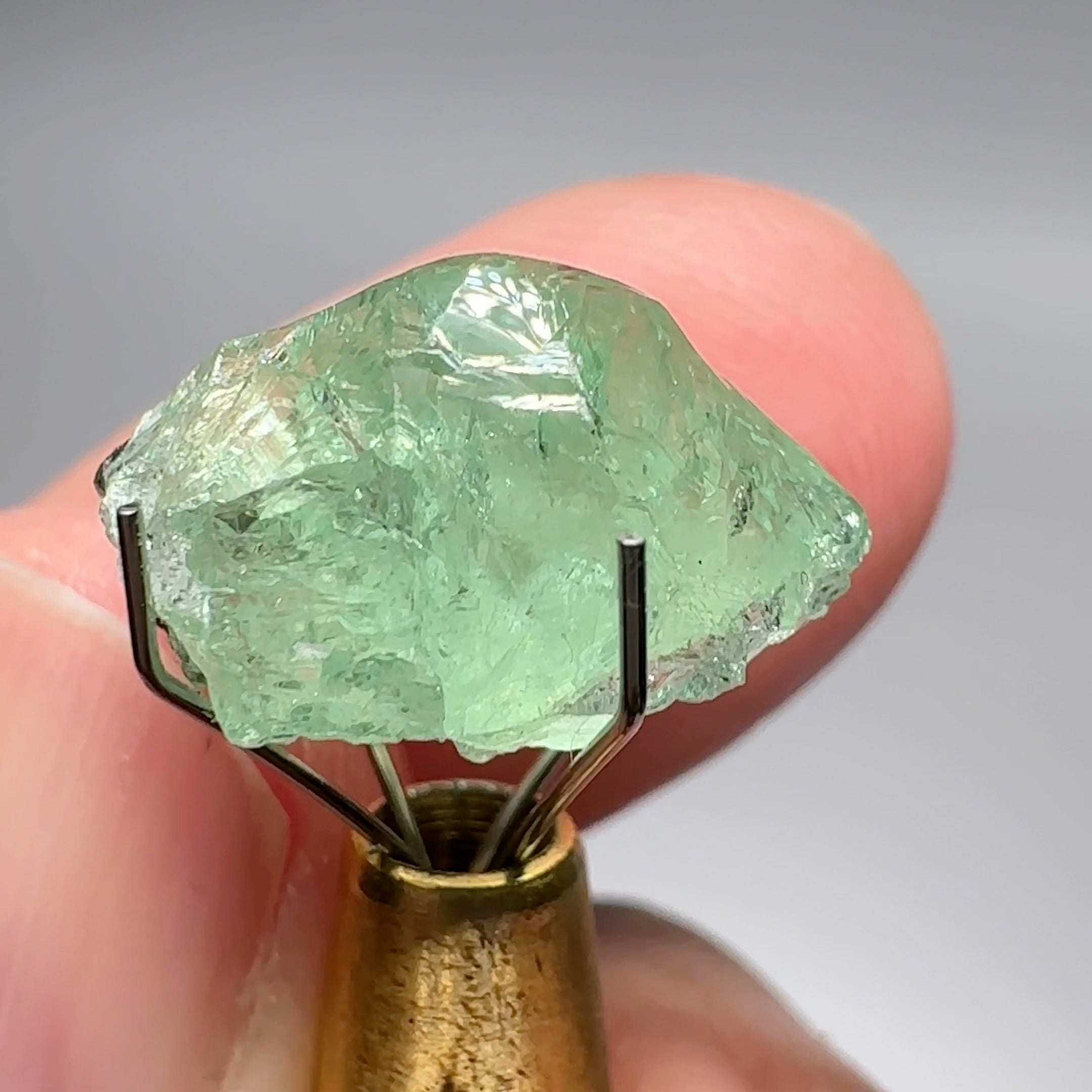12.49ct Tsavorite Crystal Facetable Portions Inside/ also good for a cab, probably needs to be split in two, Tanzania, Untreated Unheated