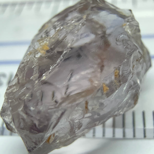 Purple Scapolite Crystal, 11.40ct, Tanzania, Untreated Unheated. Slight issue on the outside that needs to be taken off on disk on faceting, rest VVS-IF clean