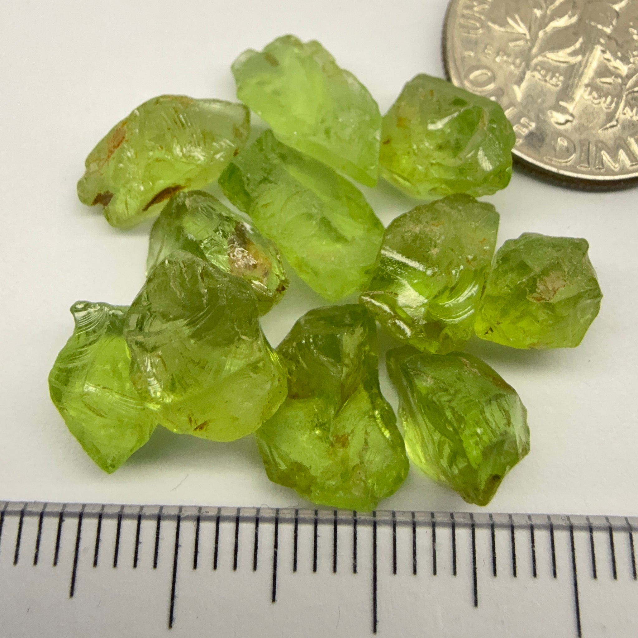 GoGo Peridot Lot, 26.49ct, Mined by the Wa GoGo tribe in Tanzania, Untreated Unheated, Bright Apple Green, 2.02ct-2.81ct, 11pcs, vvs-if