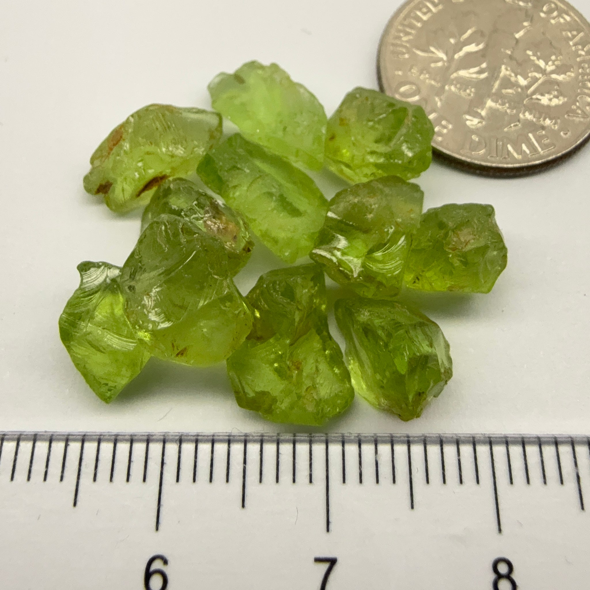 GoGo Peridot Lot, 26.49ct, Mined by the Wa GoGo tribe in Tanzania, Untreated Unheated, Bright Apple Green, 2.02ct-2.81ct, 11pcs, vvs-if