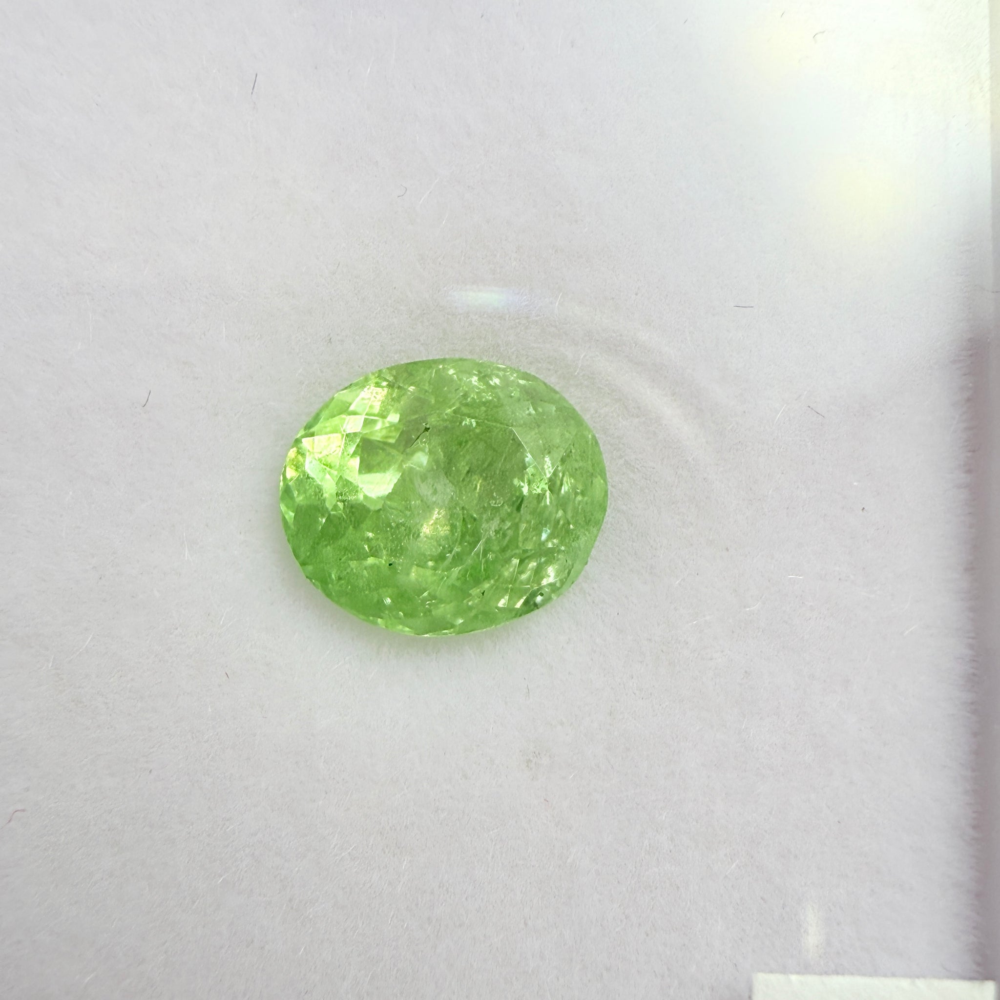 Tsavorite, 1.68ct, Tanzania, Untreated Unheated, veiled and included