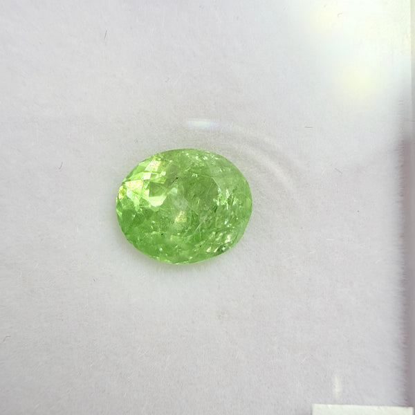 Tsavorite, 1.68ct, Tanzania, Untreated Unheated, veiled and included