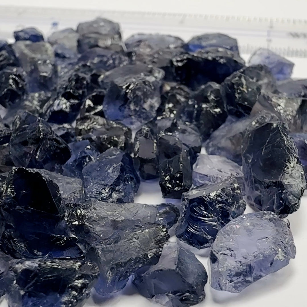 Iolite Lot, 69.30gm / 346.50ct, Babati, Tanzania, Untreated Unheated, mixed clarity lot between clean vvs through to si and flats 2.20ct - 7.66ct