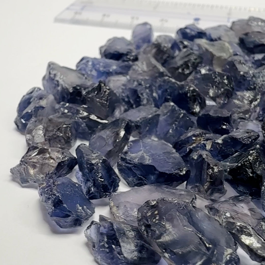 Iolite Lot, 69.30gm / 346.50ct, Babati, Tanzania, Untreated Unheated, mixed clarity lot between clean vvs through to si and flats 2.20ct - 7.66ct