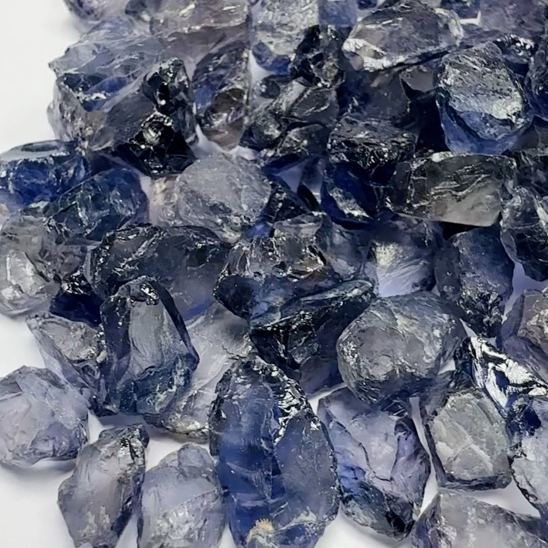 Iolite Lot, 69.30gm / 346.50ct, Babati, Tanzania, Untreated Unheated, mixed clarity lot between clean vvs through to si and flats 2.20ct - 7.66ct