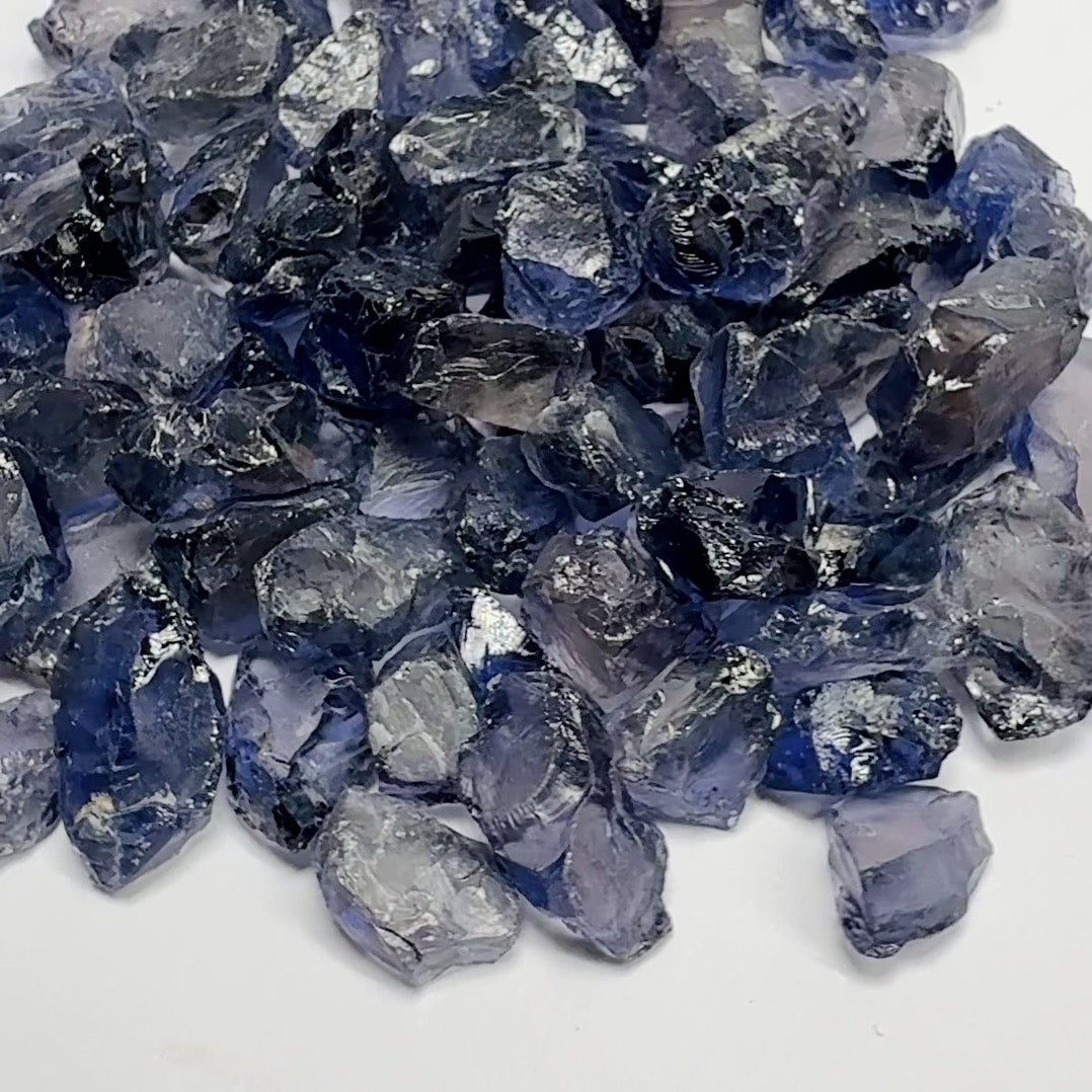 Iolite Lot, 69.30gm / 346.50ct, Babati, Tanzania, Untreated Unheated, mixed clarity lot between clean vvs through to si and flats 2.20ct - 7.66ct