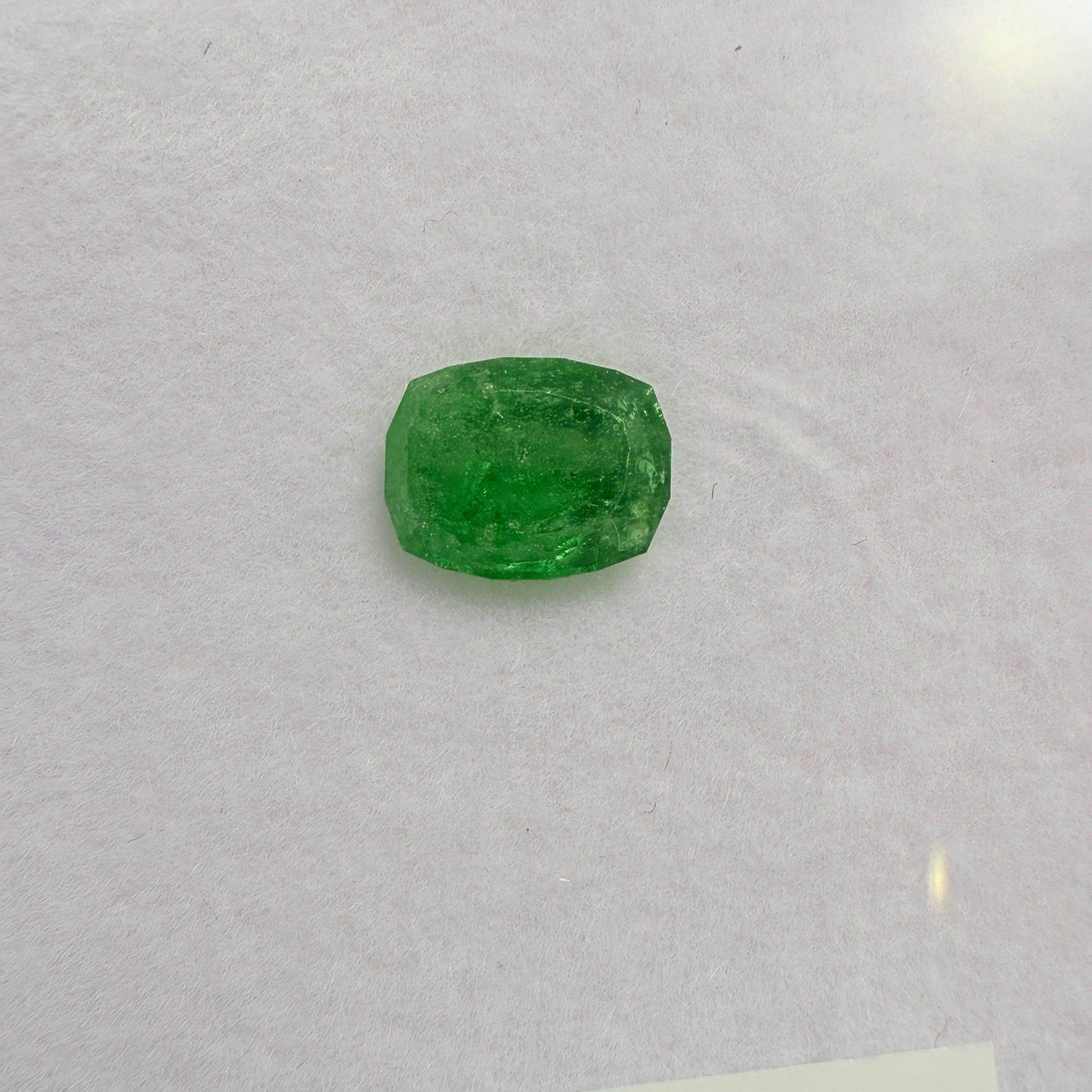 Tsavorite Garnet, 1.55ct, Kenya, Unheated Untreated, native cut.
