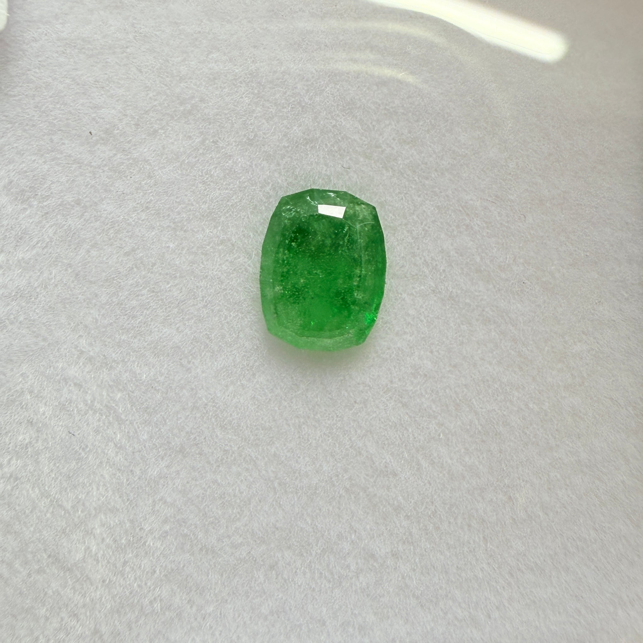 Tsavorite Garnet, 1.55ct, Kenya, Unheated Untreated, native cut.