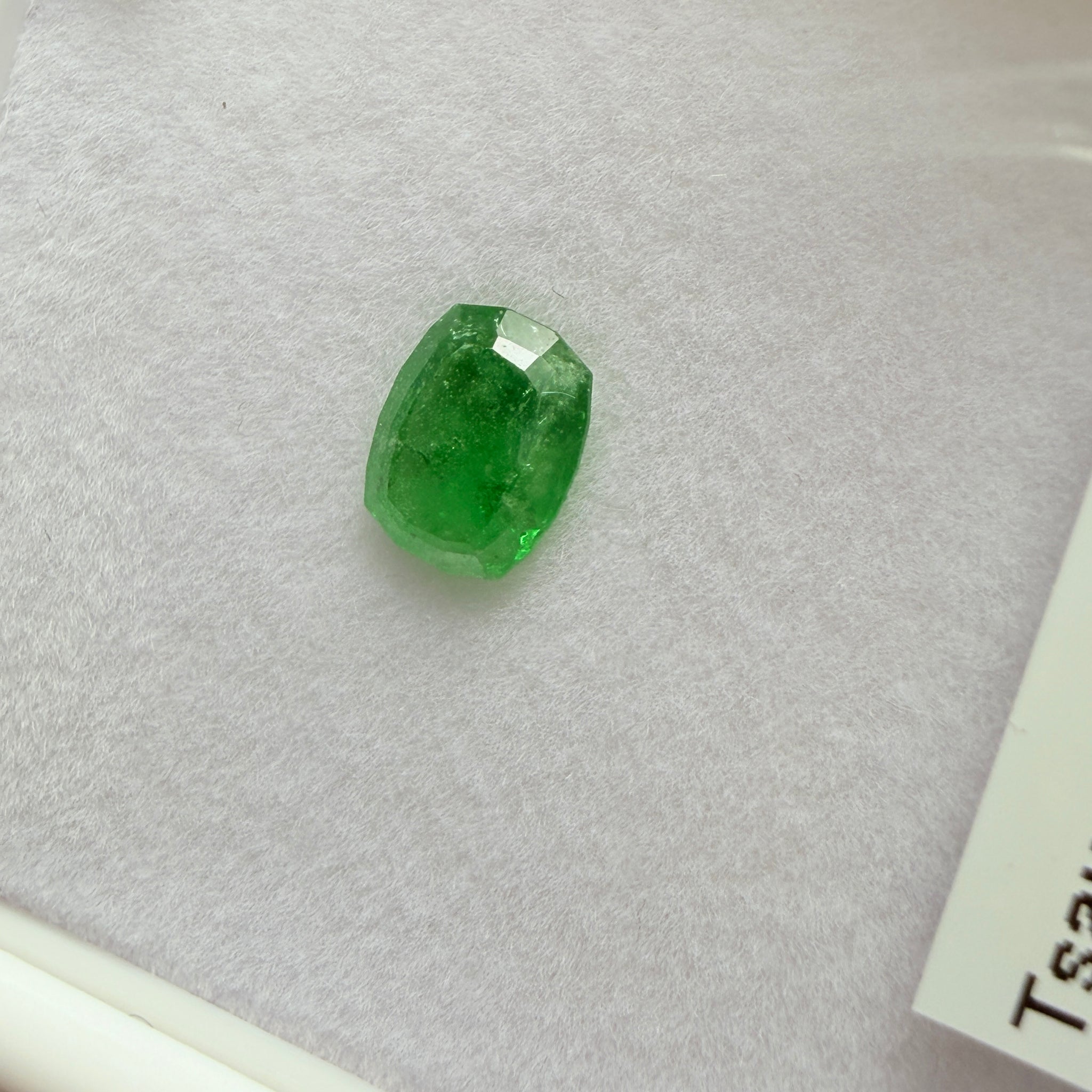Tsavorite Garnet, 1.55ct, Kenya, Unheated Untreated, native cut.