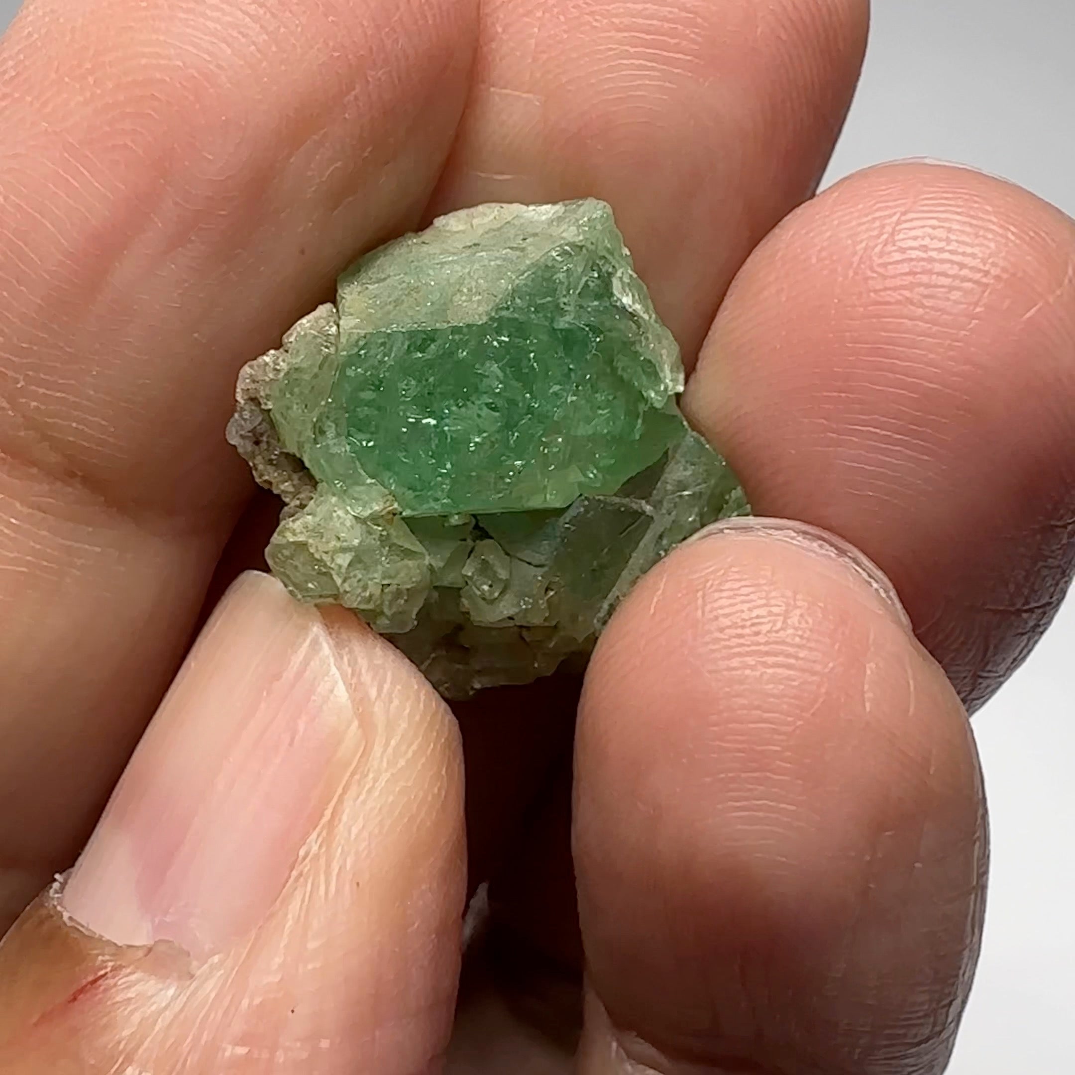 31.22ct Tsavorite Crystal on Matrix. Merelani. Tanzania, Untreated Unheated