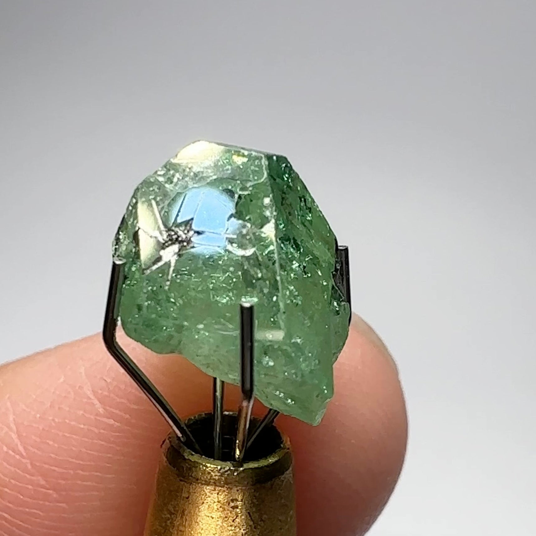 5.58ct Tsavorite Crystal on Matrix. Merelani. Tanzania