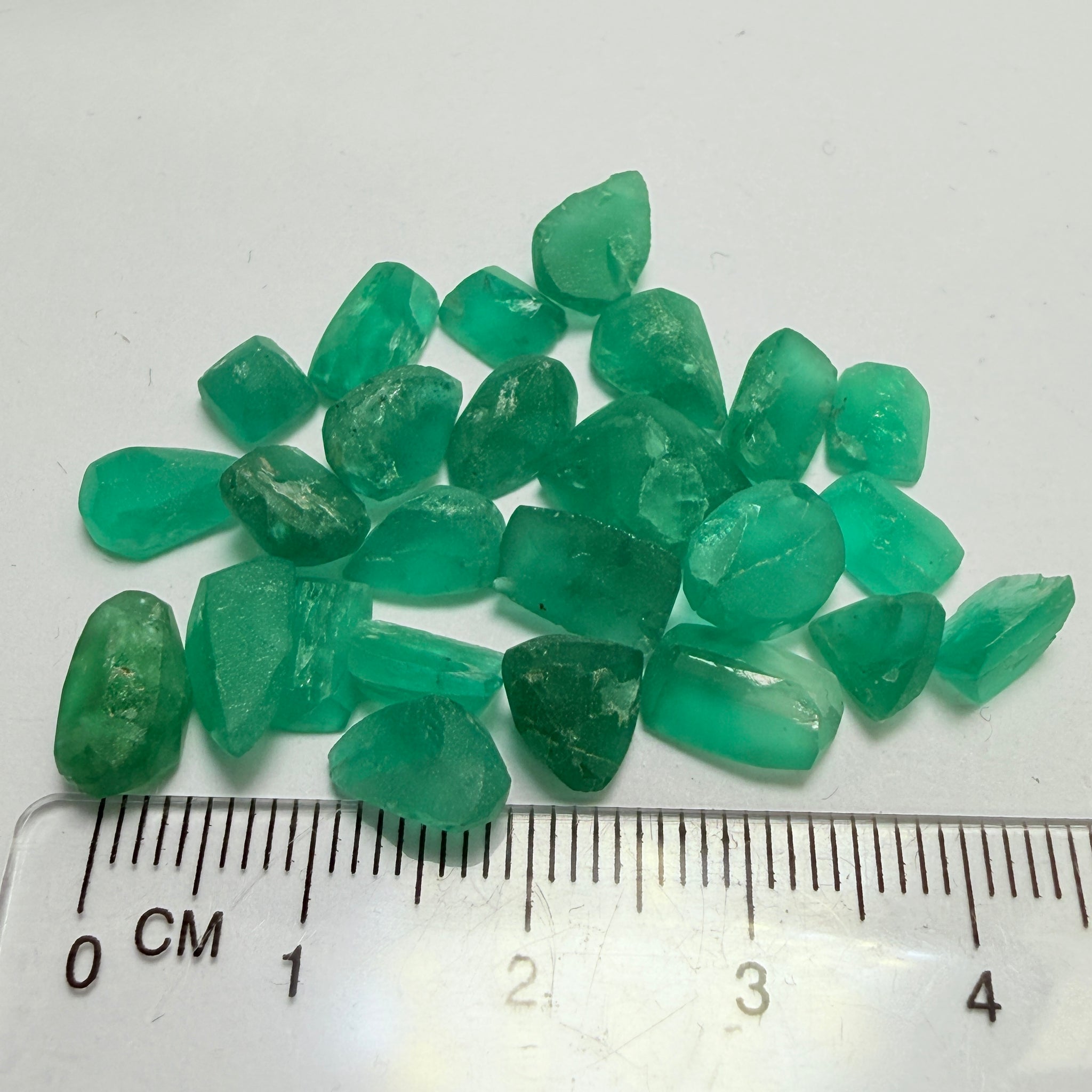 Emerald Pre-Form Lot, 37.84ct, Tanzania, Untreated Unheated, No oil, all have inclusions