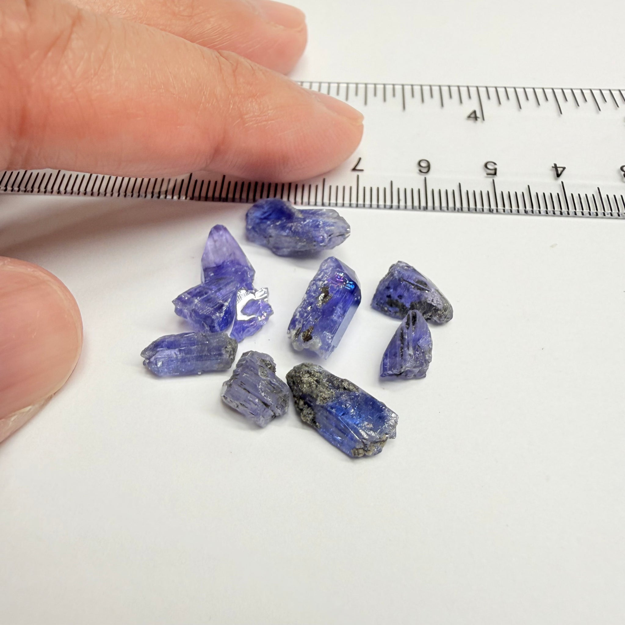 Tanzanite Crystal Lot, 27.62ct, Merelani, Tanzania. Gently Heated, these are tiny but great for setting as is