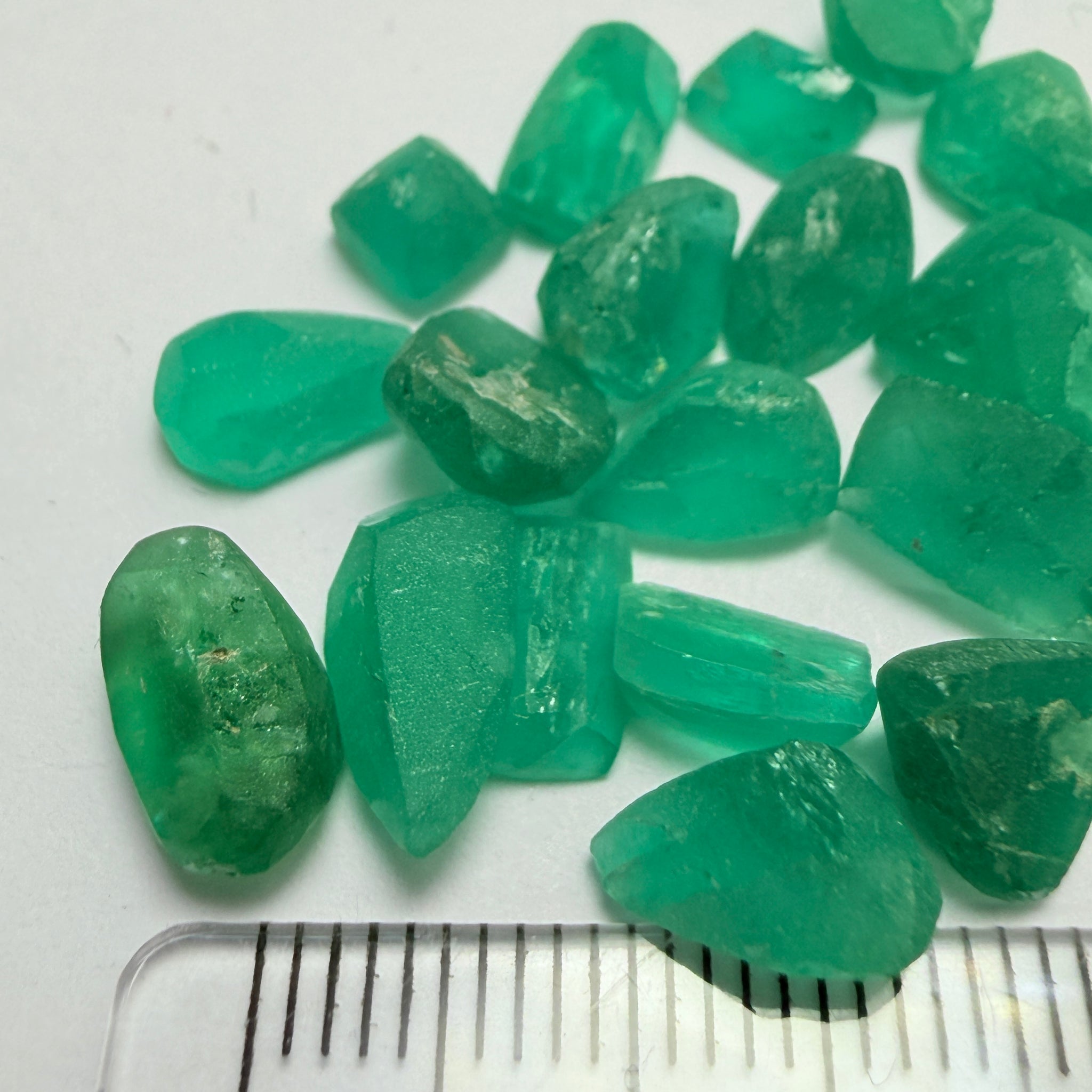 Emerald Pre-Form Lot, 37.84ct, Tanzania, Untreated Unheated, No oil, all have inclusions