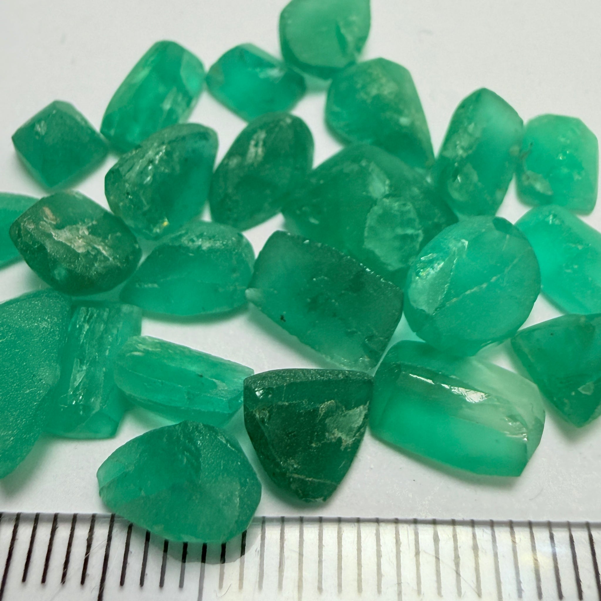Emerald Pre-Form Lot, 37.84ct, Tanzania, Untreated Unheated, No oil, all have inclusions
