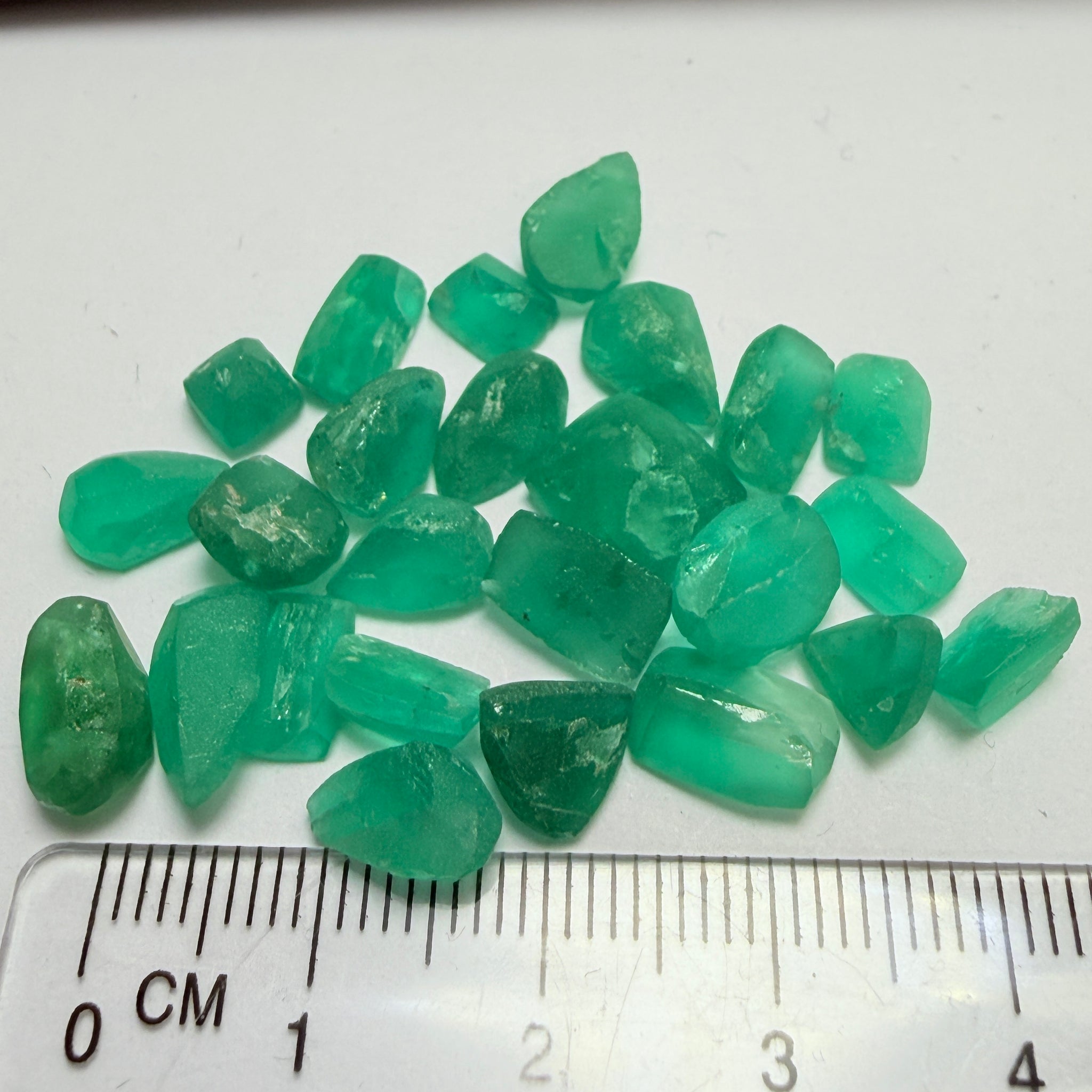 Emerald Pre-Form Lot, 37.84ct, Tanzania, Untreated Unheated, No oil, all have inclusions