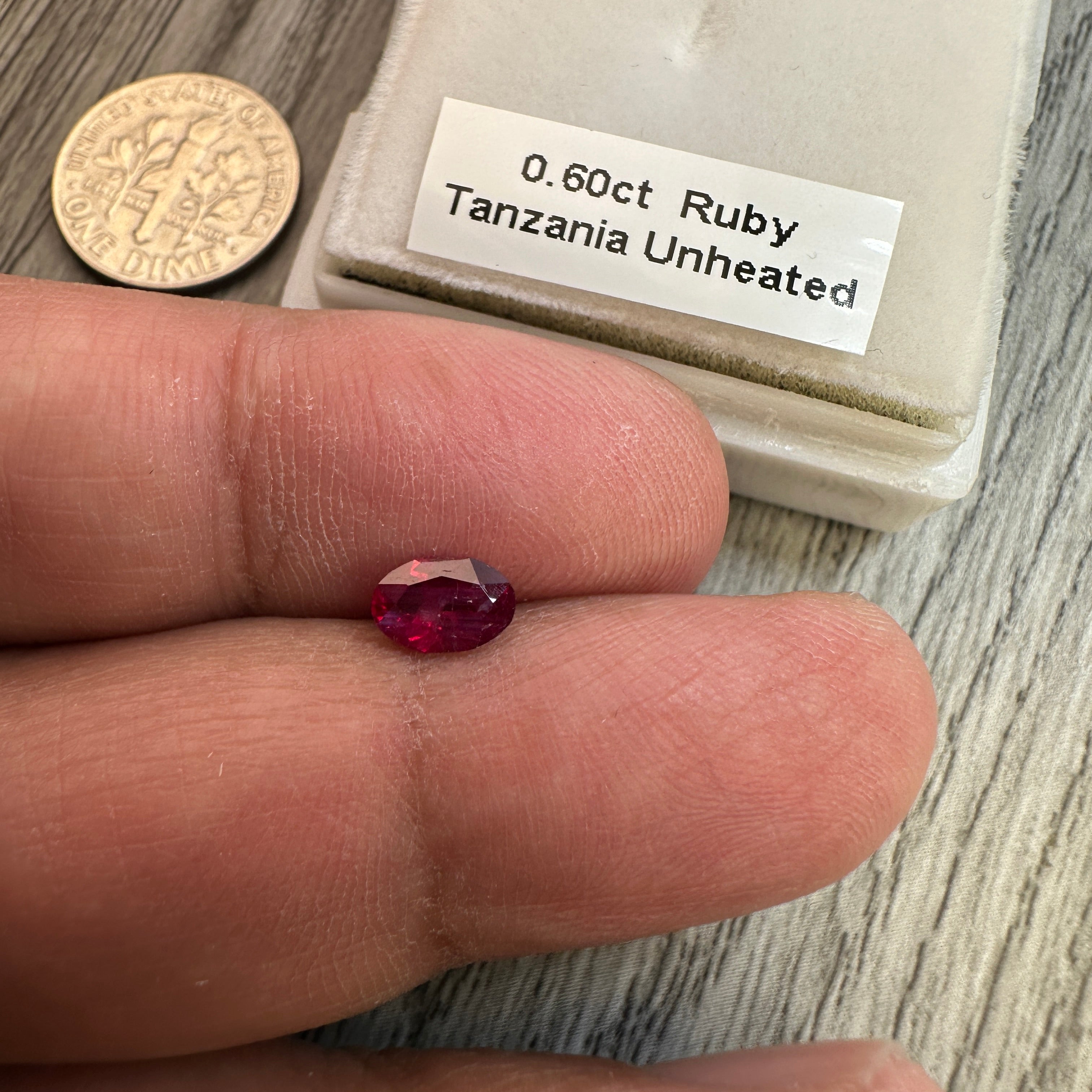 0.60ct Ruby, Tanzania, Untreated Unheated