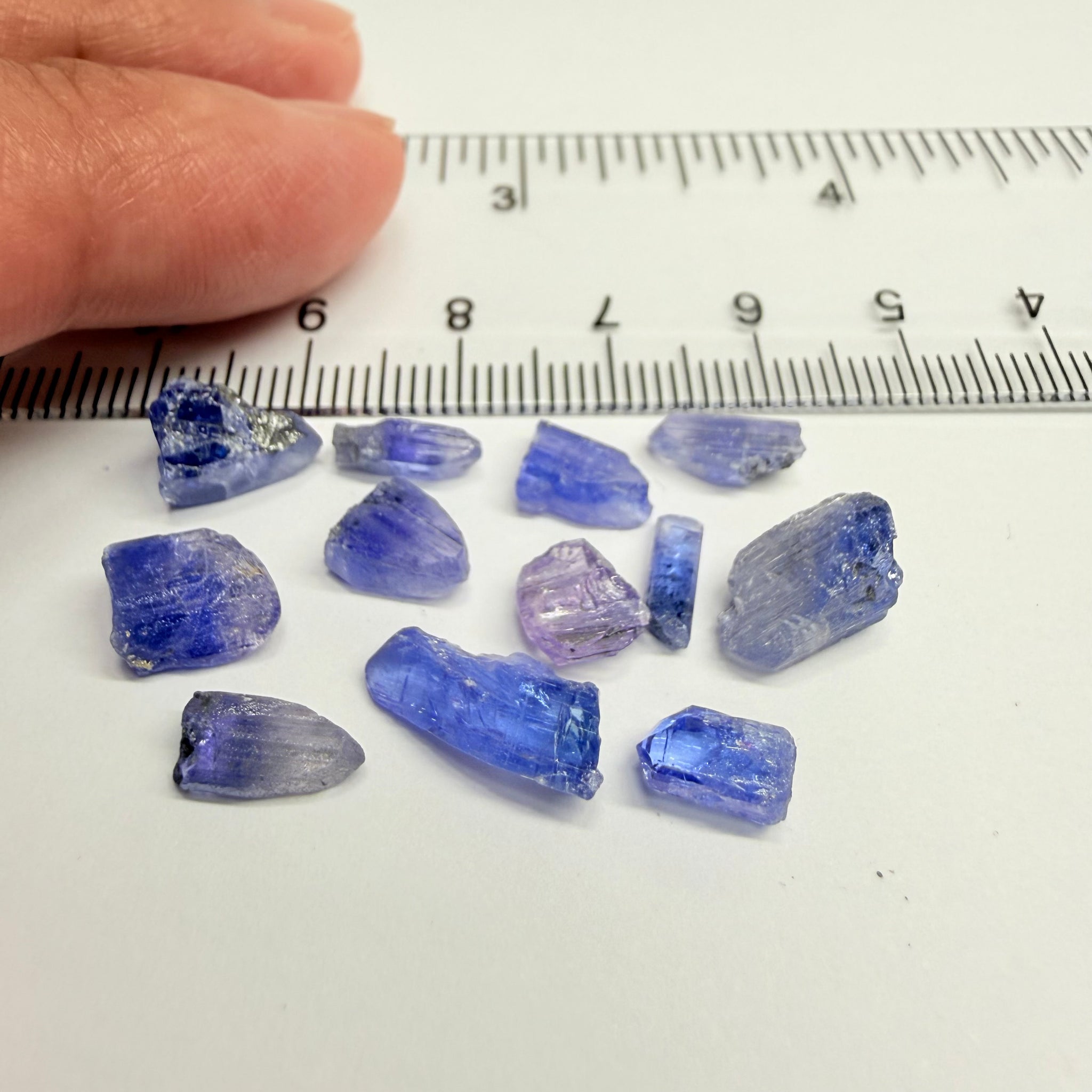Tanzanite Crystal Lot, 21.32ct, Merelani, Tanzania. Gently Heated, these are tiny but great for setting in jewellery
