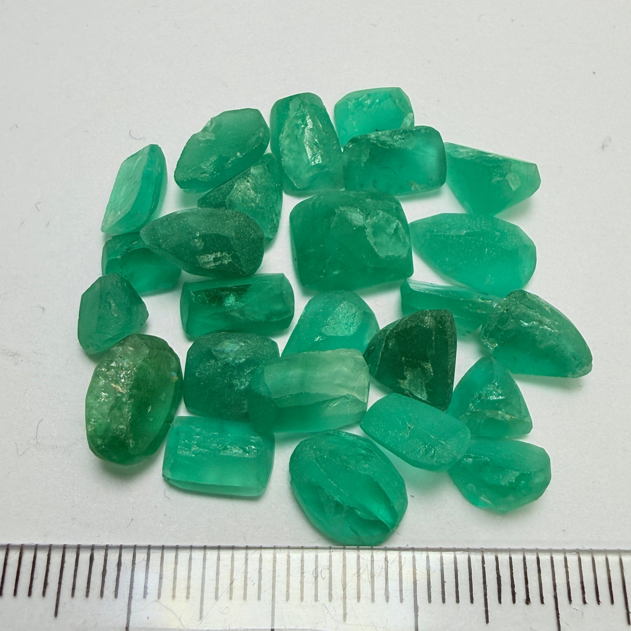 Emerald Pre-Form Lot, 37.84ct, Tanzania, Untreated Unheated, No oil, all have inclusions
