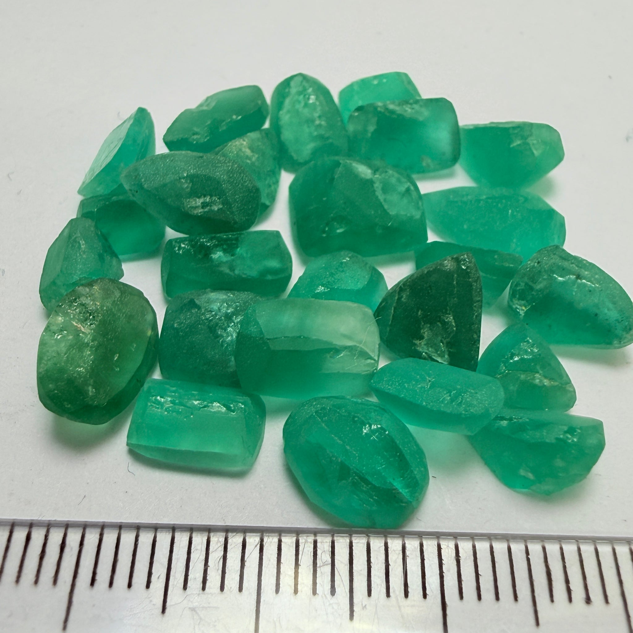 Emerald Pre-Form Lot, 37.84ct, Tanzania, Untreated Unheated, No oil, all have inclusions