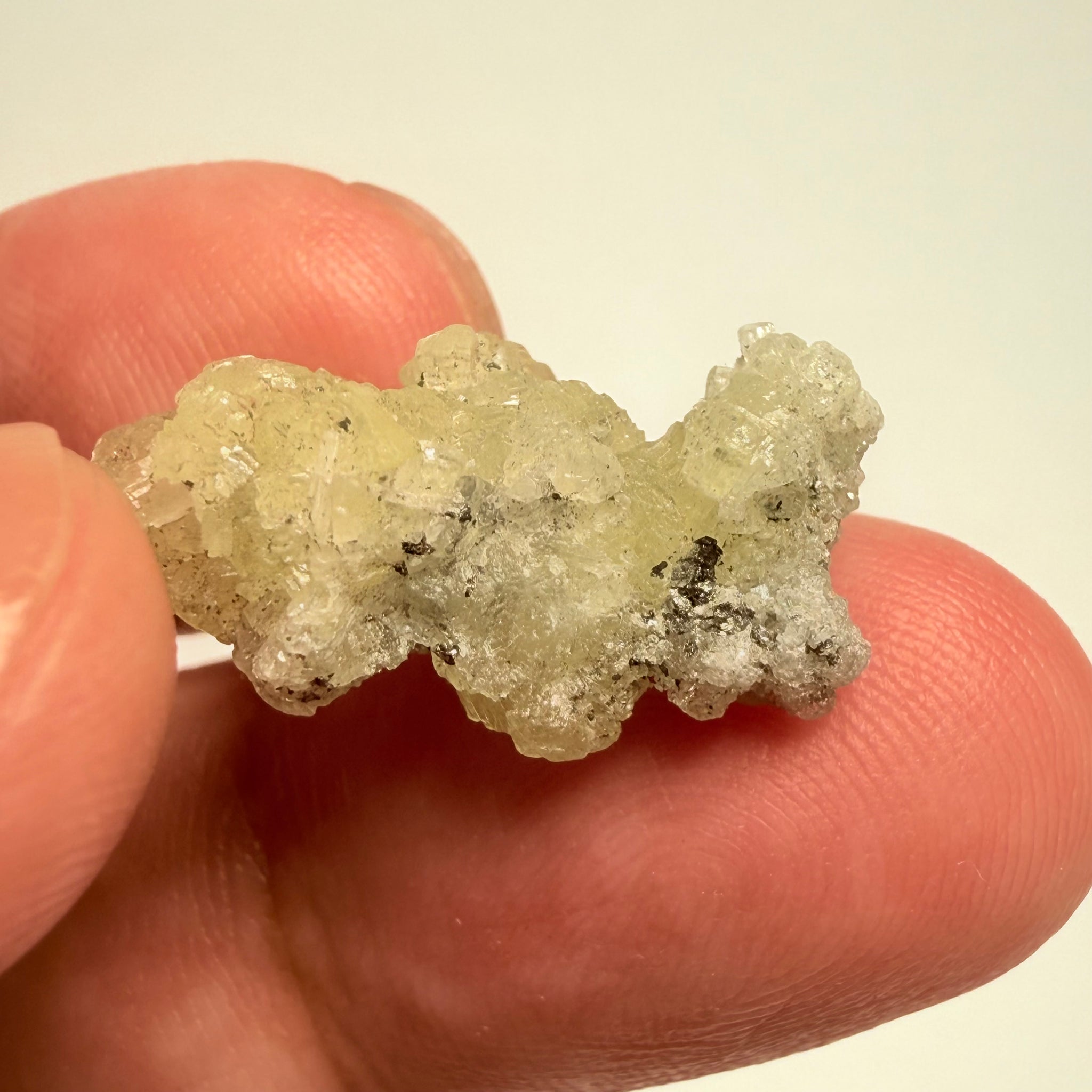 Prehnite Crystal, 17.76ct, Merelani Hills, Tanzania, Unheated Untreated