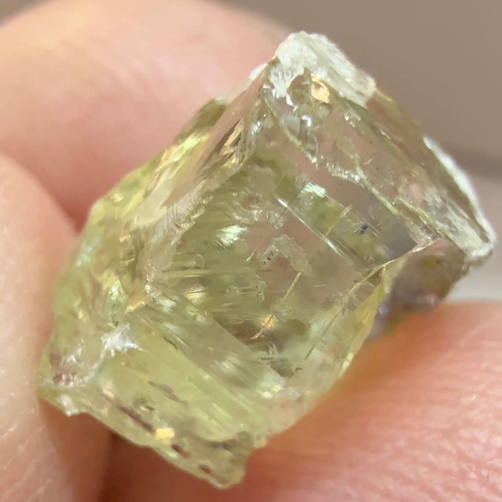 Tanzanite / Green Zoisite, 5.73ct, Tanzania, Unheated Untreated, needles and slight inclusions on the outside