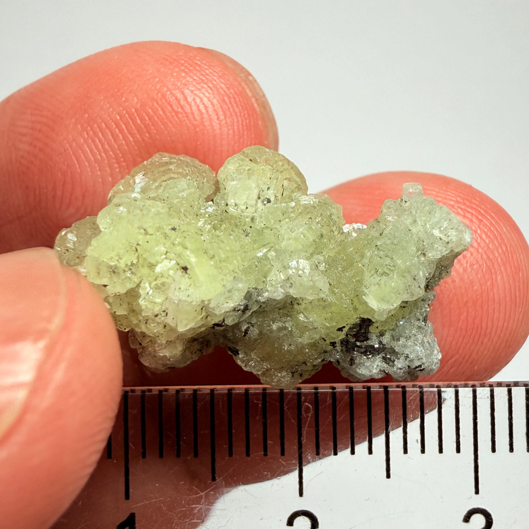 Prehnite Crystal, 17.76ct, Merelani Hills, Tanzania, Unheated Untreated