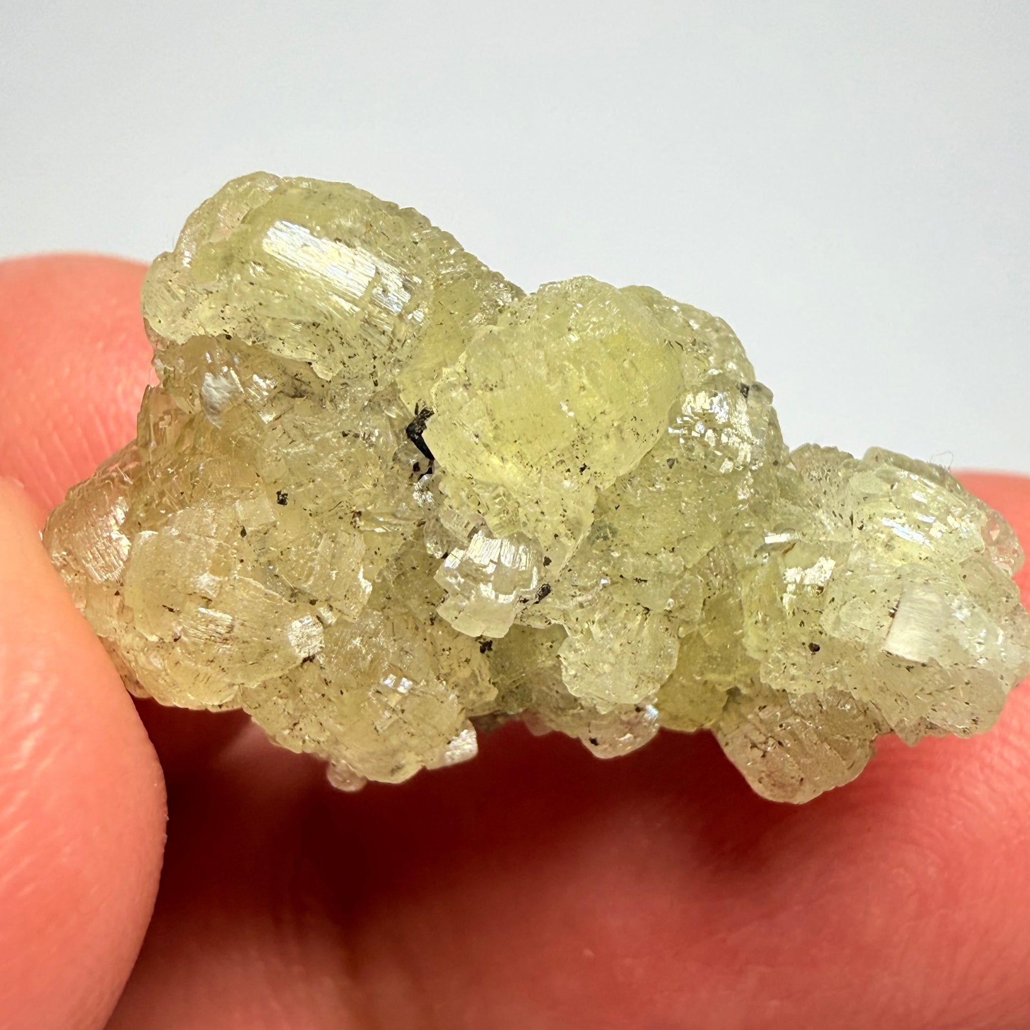Prehnite Crystal, 17.76ct, Merelani Hills, Tanzania, Unheated Untreated