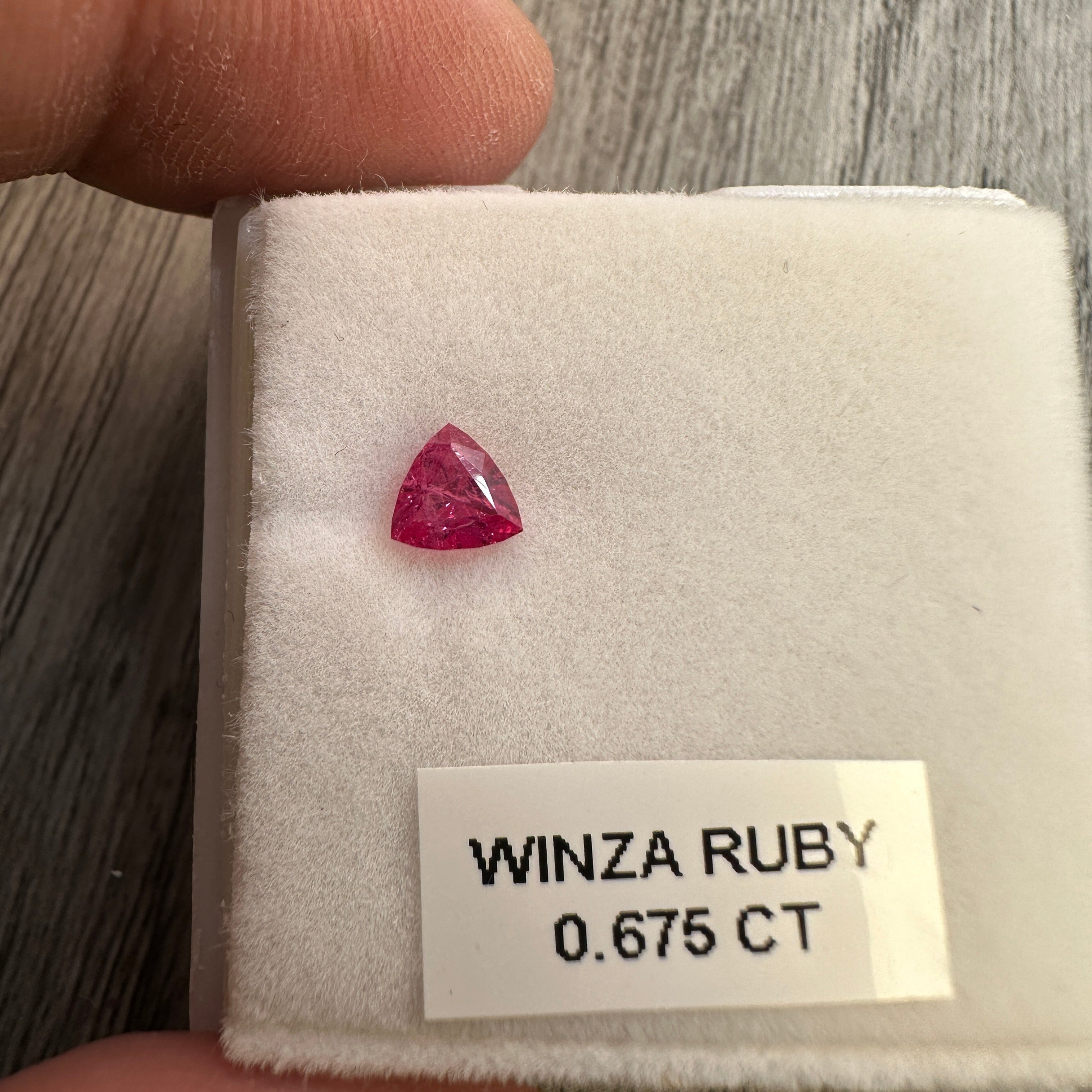 0.675ct Winza Ruby, Tanzania. Untreated Unheated.