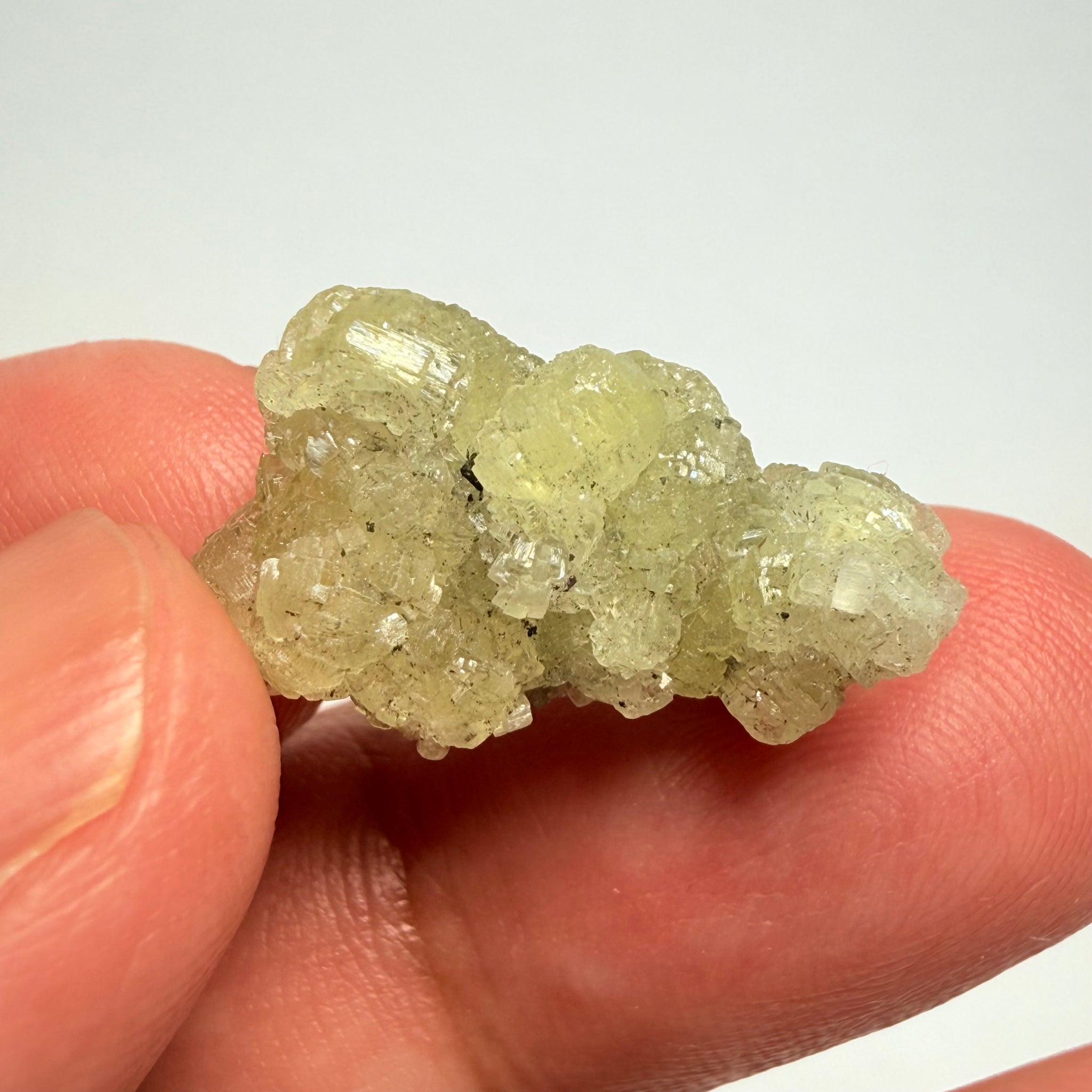 Prehnite Crystal, 17.76ct, Merelani Hills, Tanzania, Unheated Untreated