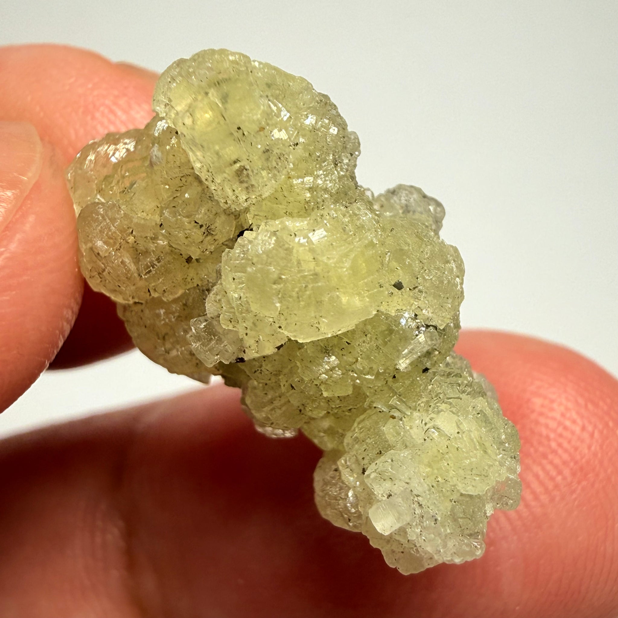 Prehnite Crystal, 17.76ct, Merelani Hills, Tanzania, Unheated Untreated